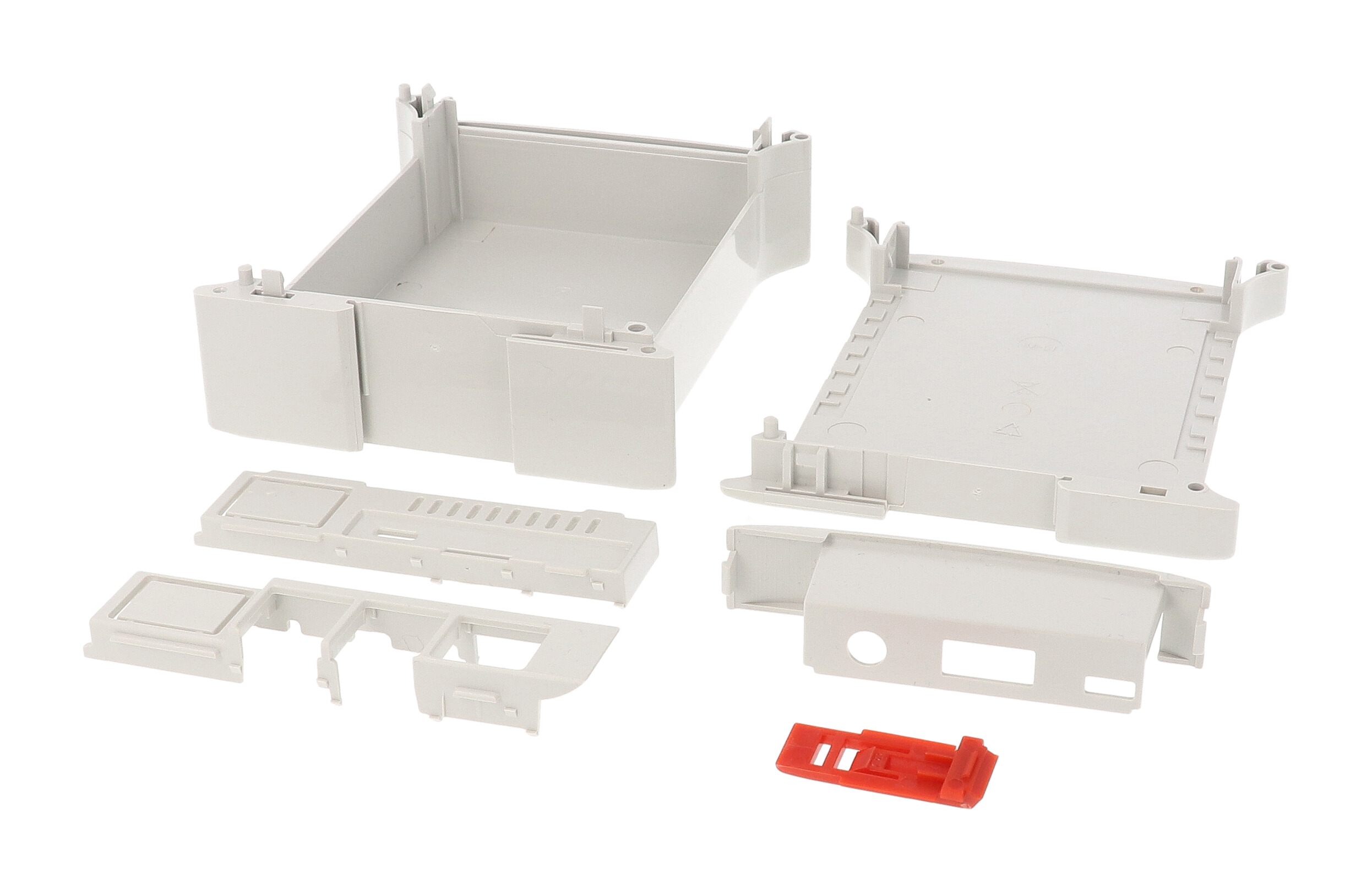 1597KITRBPIB light grey 45 mm rail box DIN enclosure for Raspberry Pi B+