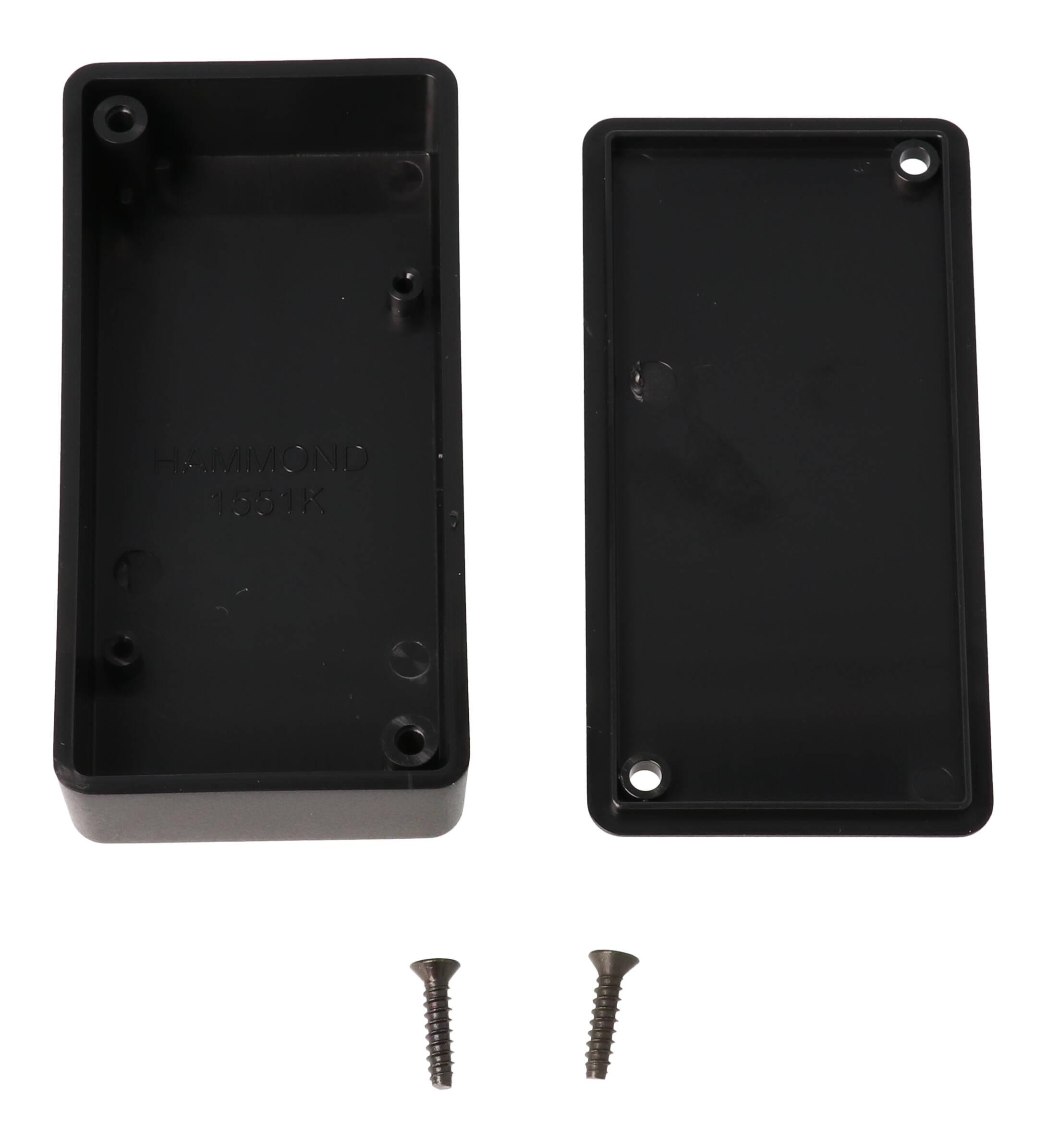 Hammond 1551KBK black ABS plastic miniature enclosure, 80 x 40 x 20 mm