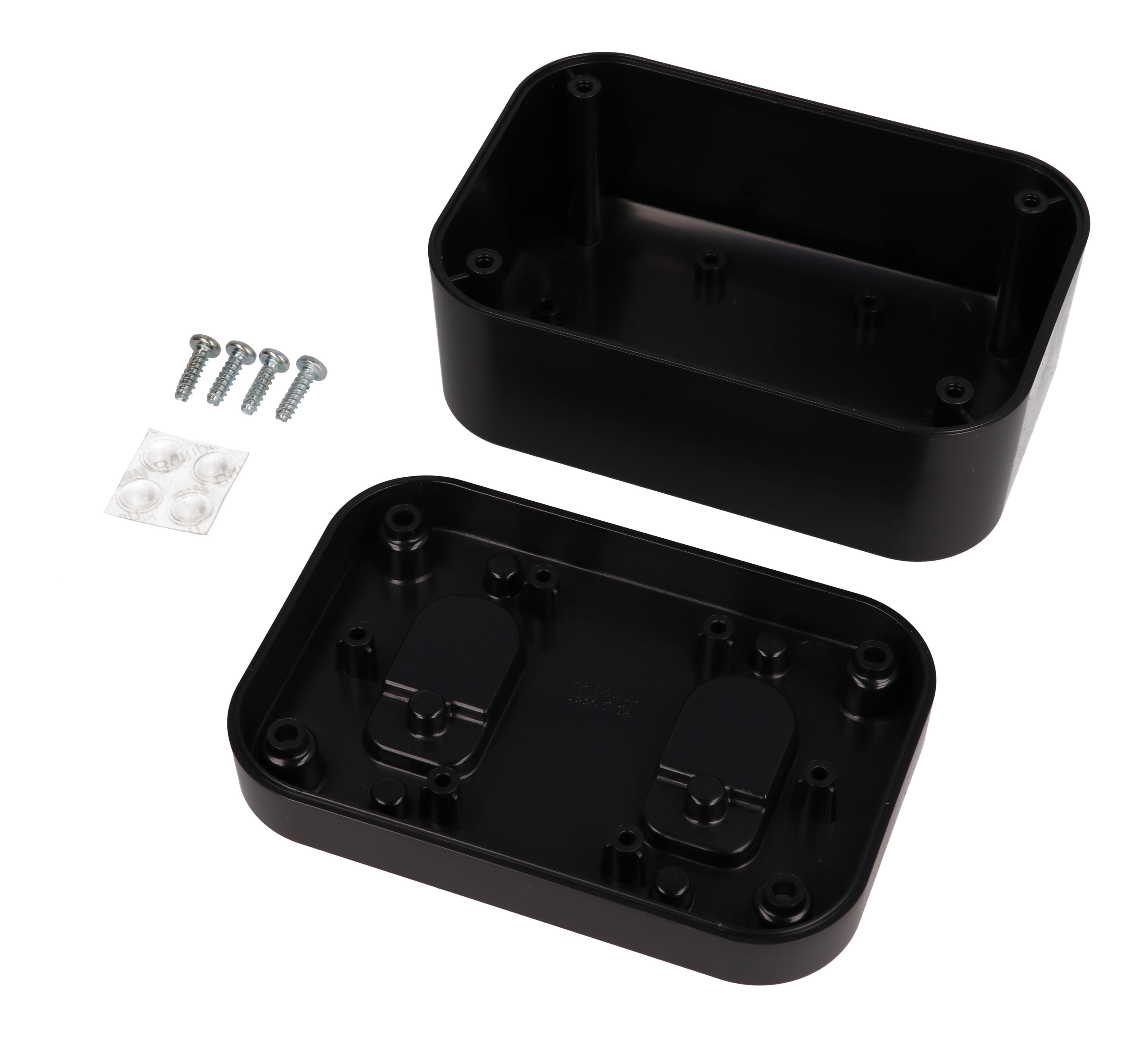 1556CABK black flame retardant ABS desktop/wall mount enclosure, 120 x 80 x 60 mm