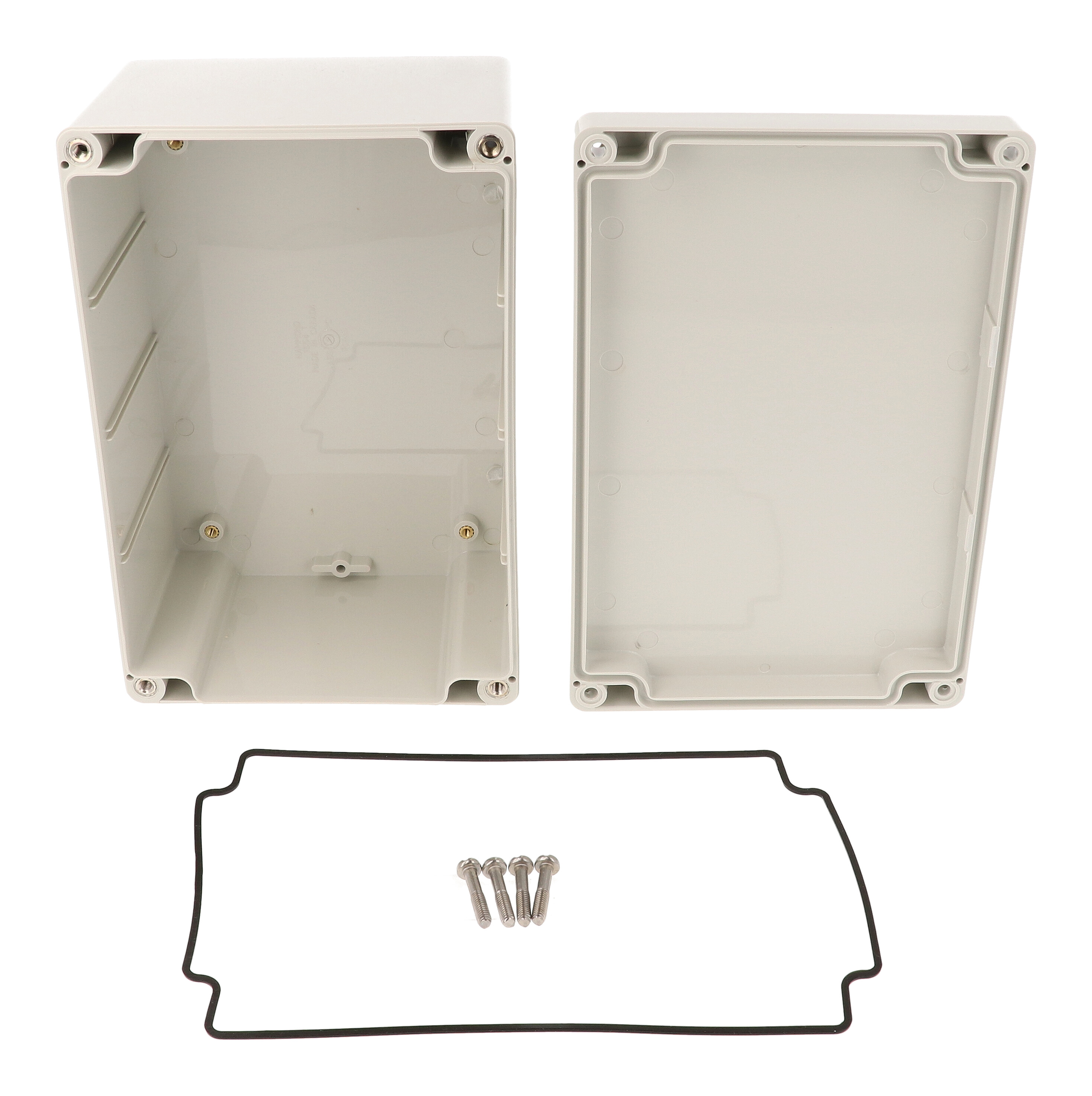 1554TGY light gray ABS 180 x 120 x 90 mm rectangular watertight enclosure