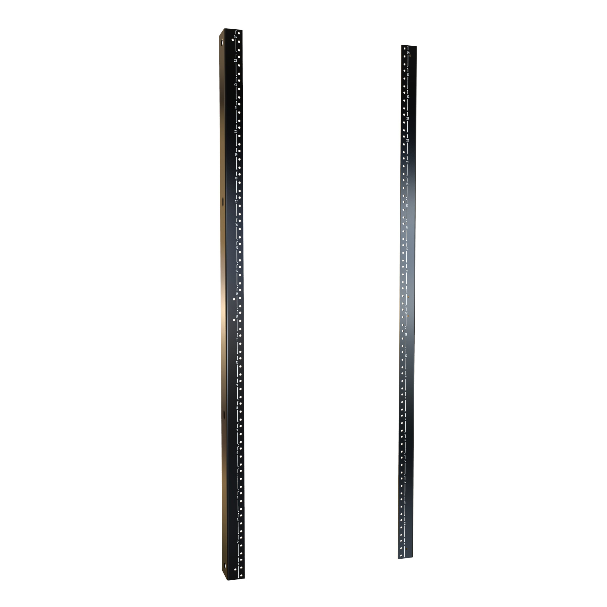 H1TRR24U24BK — 24U 24W Tapped 10-32 Rack Rail