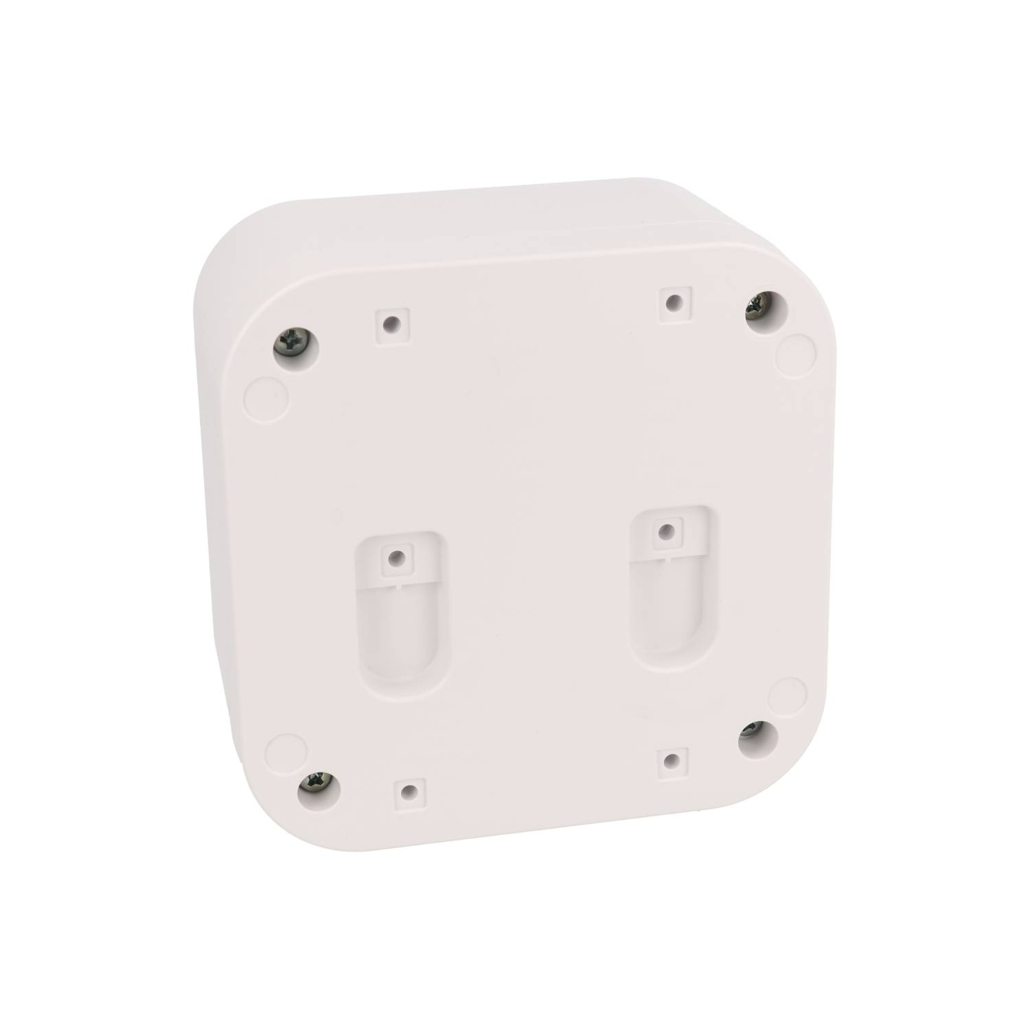 1556DAWH white flame-retardant ABS 120 x 120 x 70 mm desktop and wall-mount enclosure with rounded corners