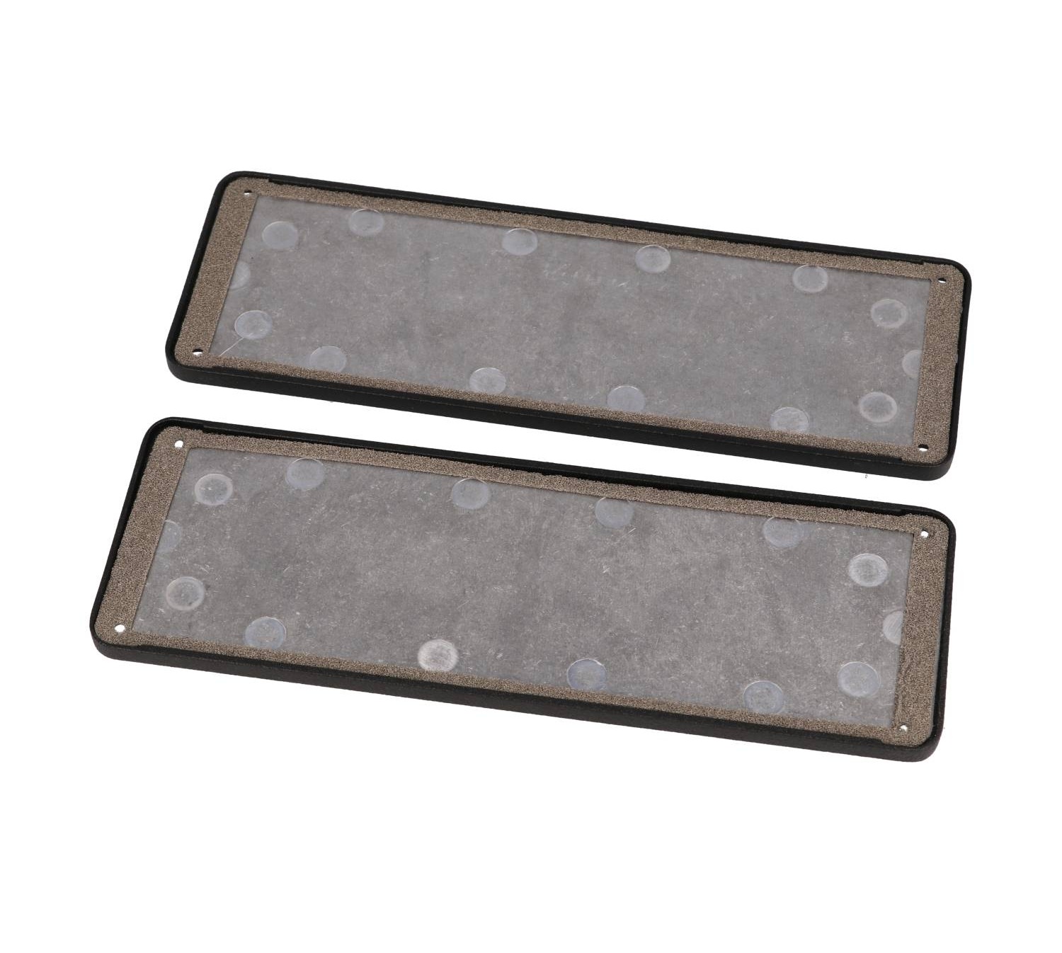 1457T2201EBK black powder coat EMI/RFI shielded extruded aluminum enclosure with flat black end panels, 220 mm x 165 mm x 55 mm