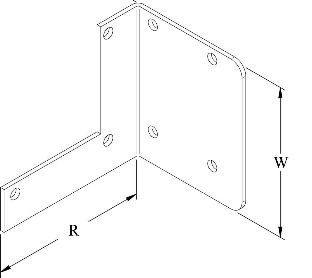 1485CL2 — N12 Wireway, Bracket Hanger - Fits 4 x 4 - Steel/Gray