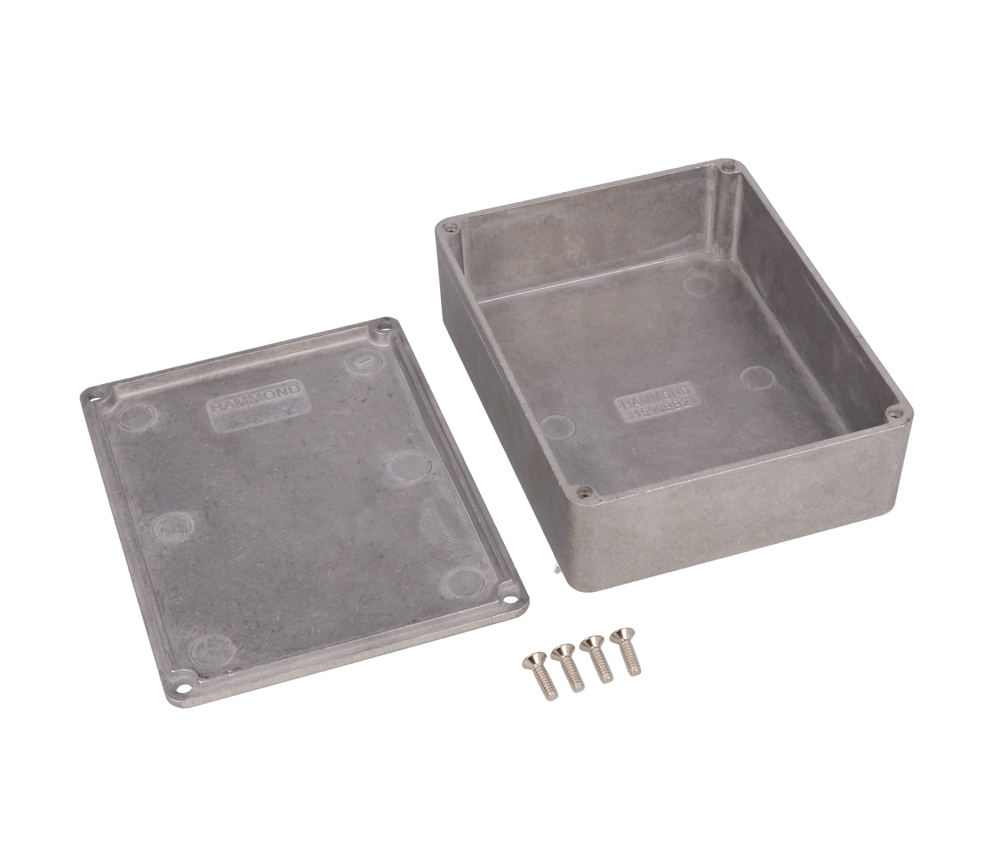 1590BB2 natural diecast aluminum enclosure, 120 x 94 x 38 mm