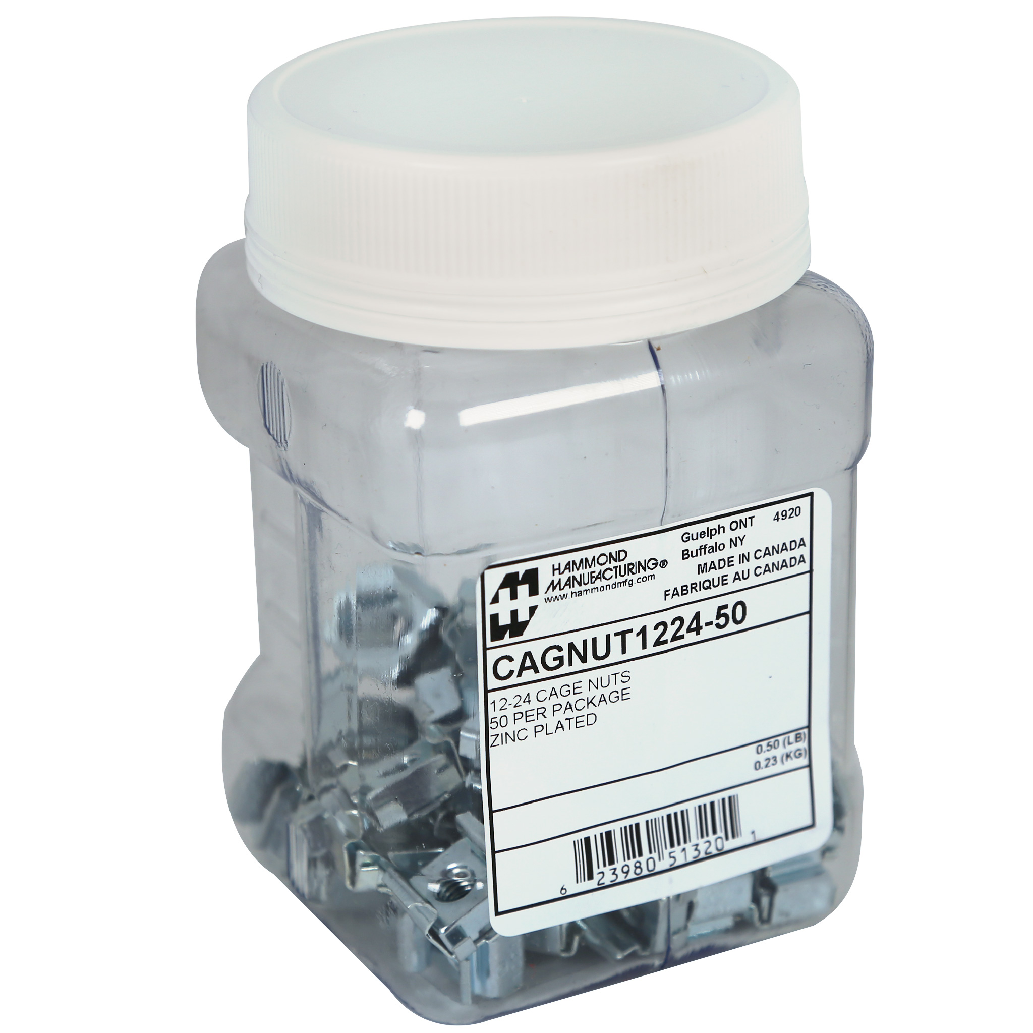 CAGNUT1224-50 — 50-PKG 12-24 Cage Nuts
