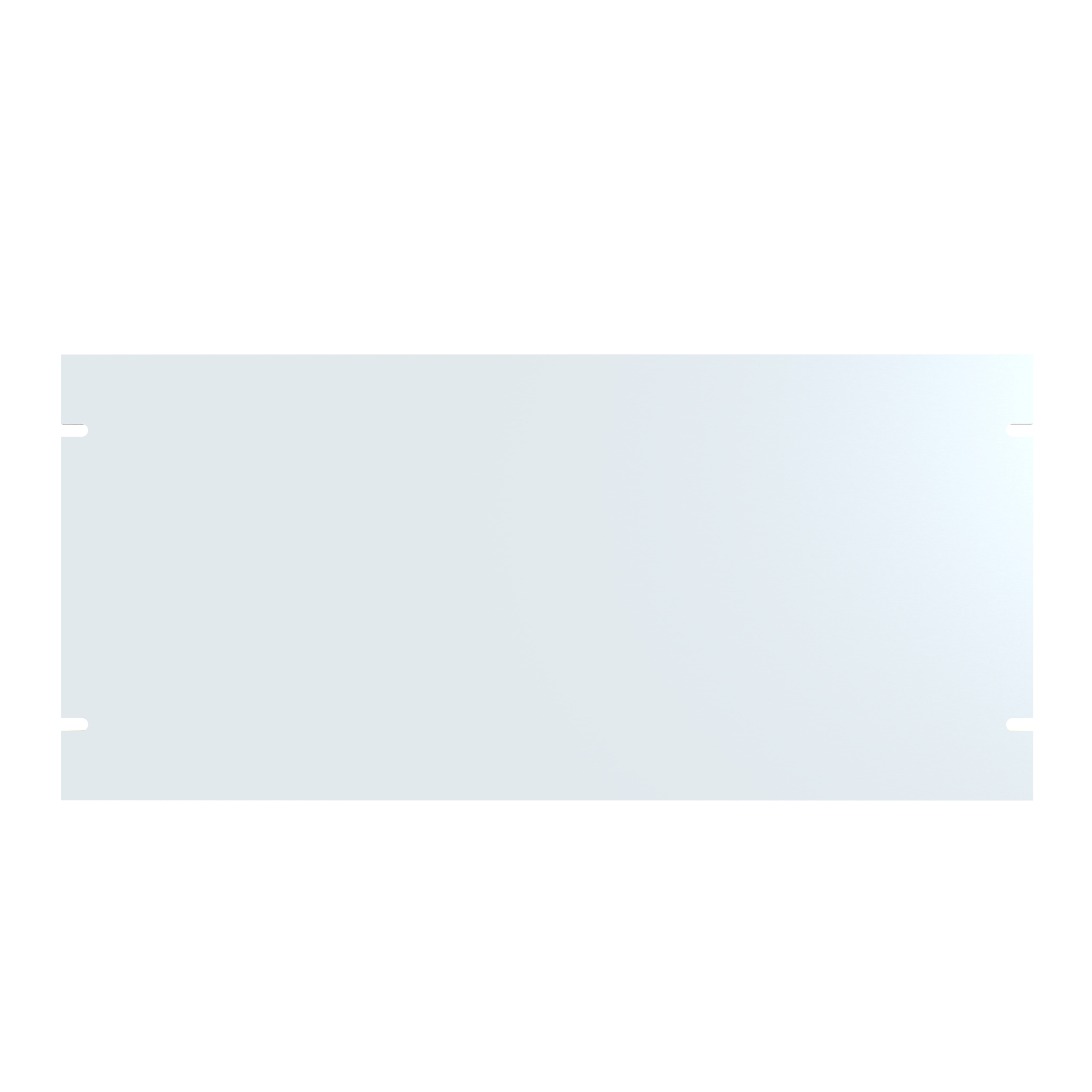 Hammond PBPA19008WH 5U matte white aluminum blanking panel for 19 inch rack, front view