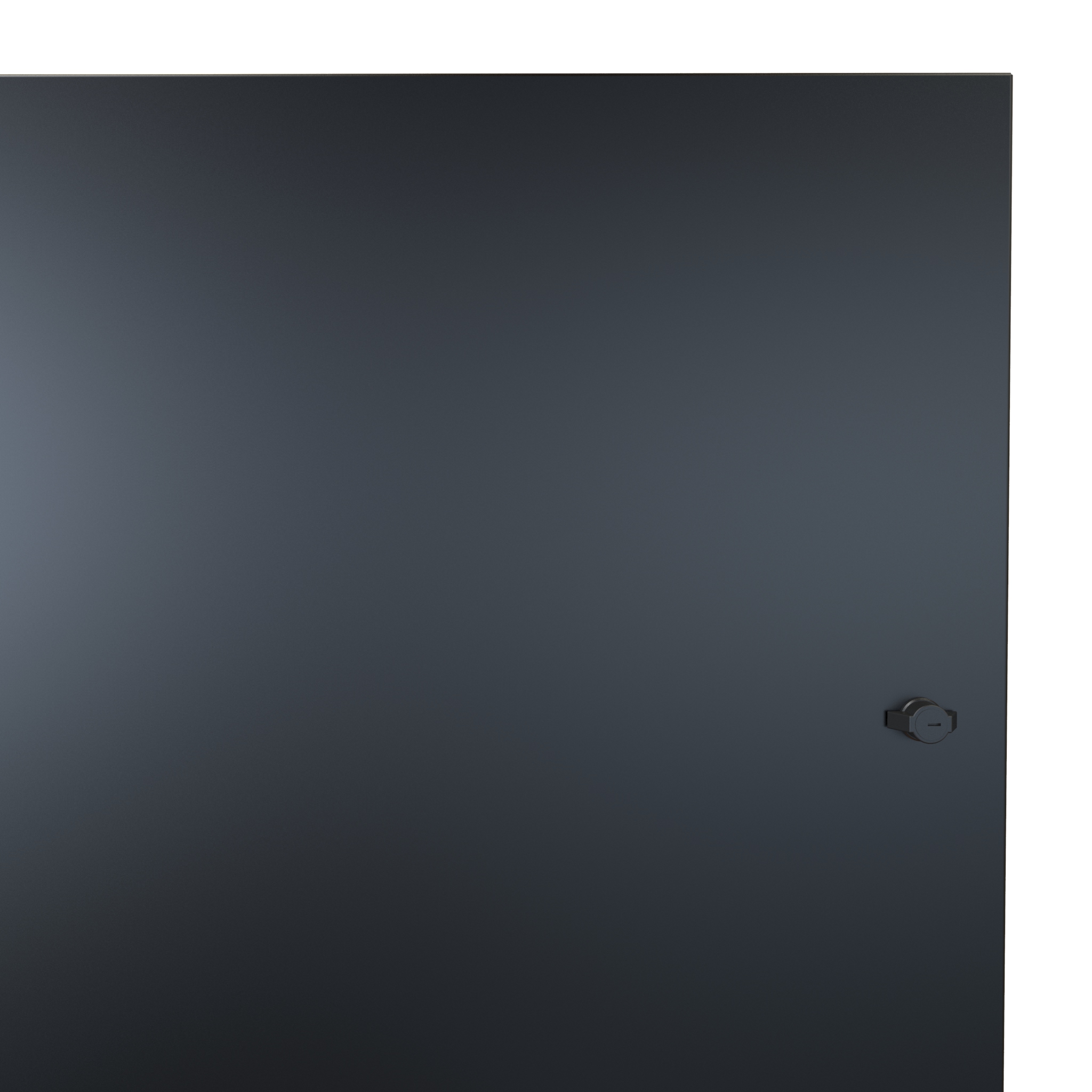 Hammond RCSC19021WDBK1 12U vented acrylic window locking cabinet door in textured RAL9005 black steel for RCSC cabinets