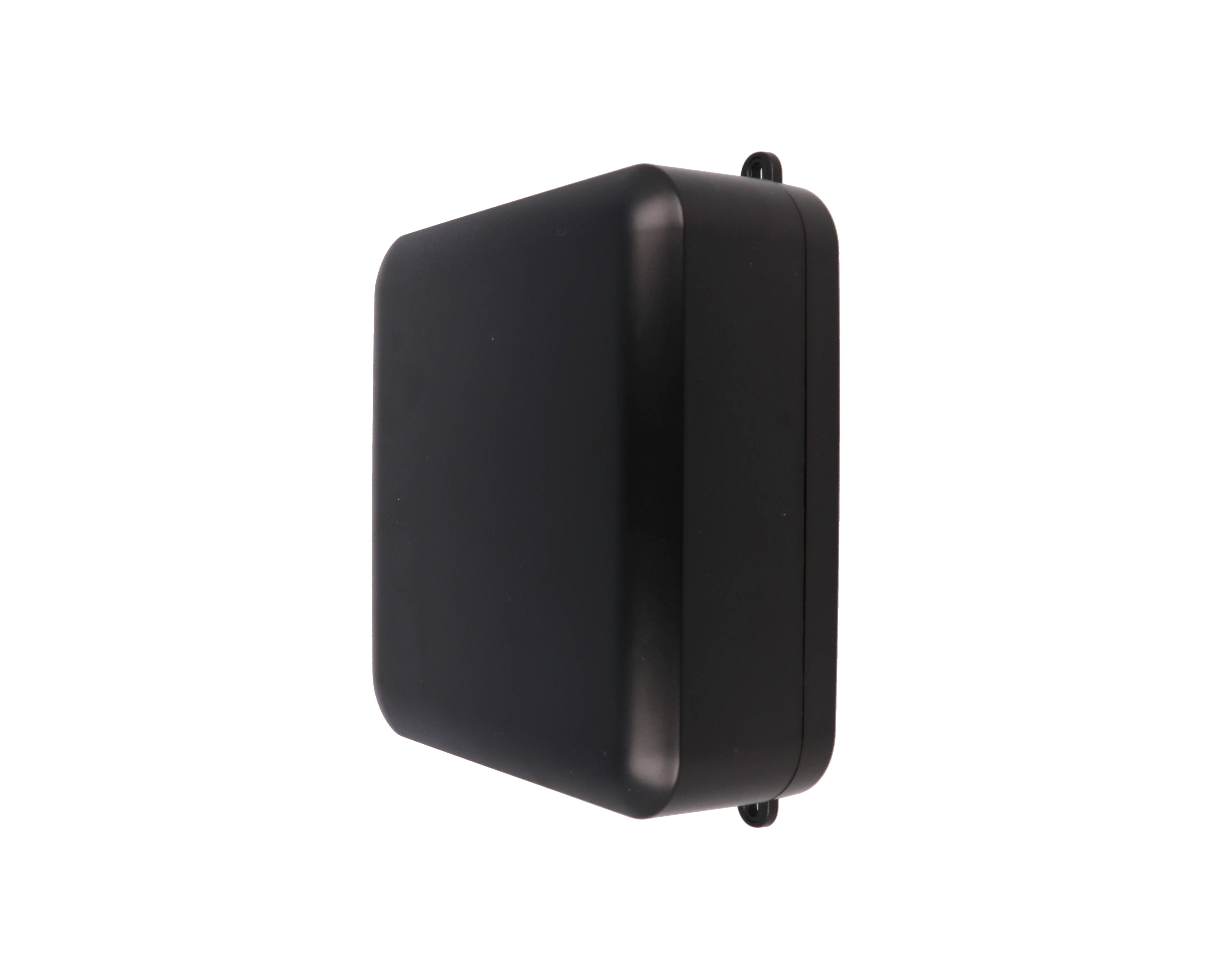 1557HABK black ABS plastic watertight enclosure, 200 x 200 x 70 mm, with screw-down gasketed lid
