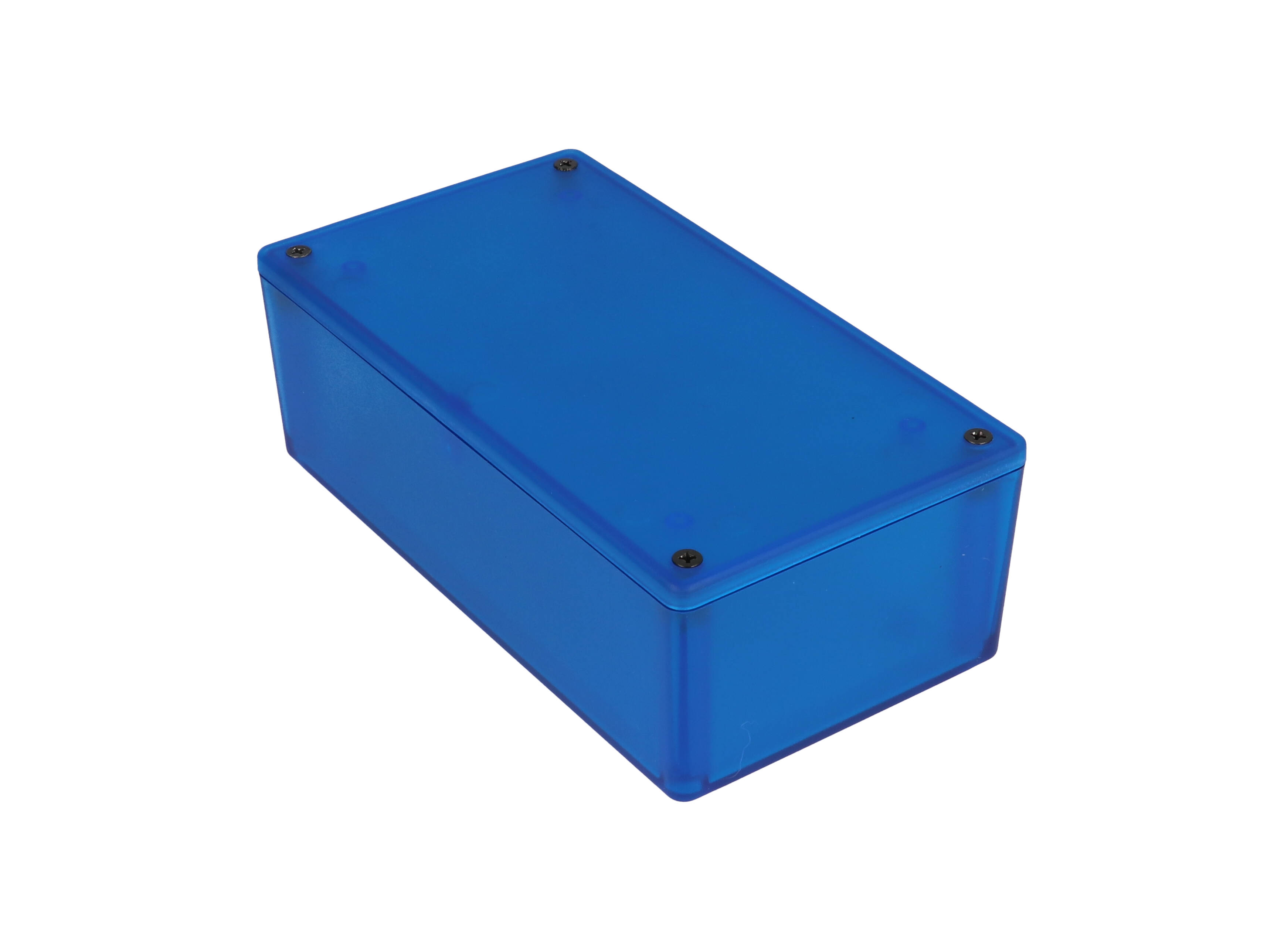 1591XXDTBU transparent blue ABS plastic enclosure, 5.98 in x 3.23 in x 2.01 in