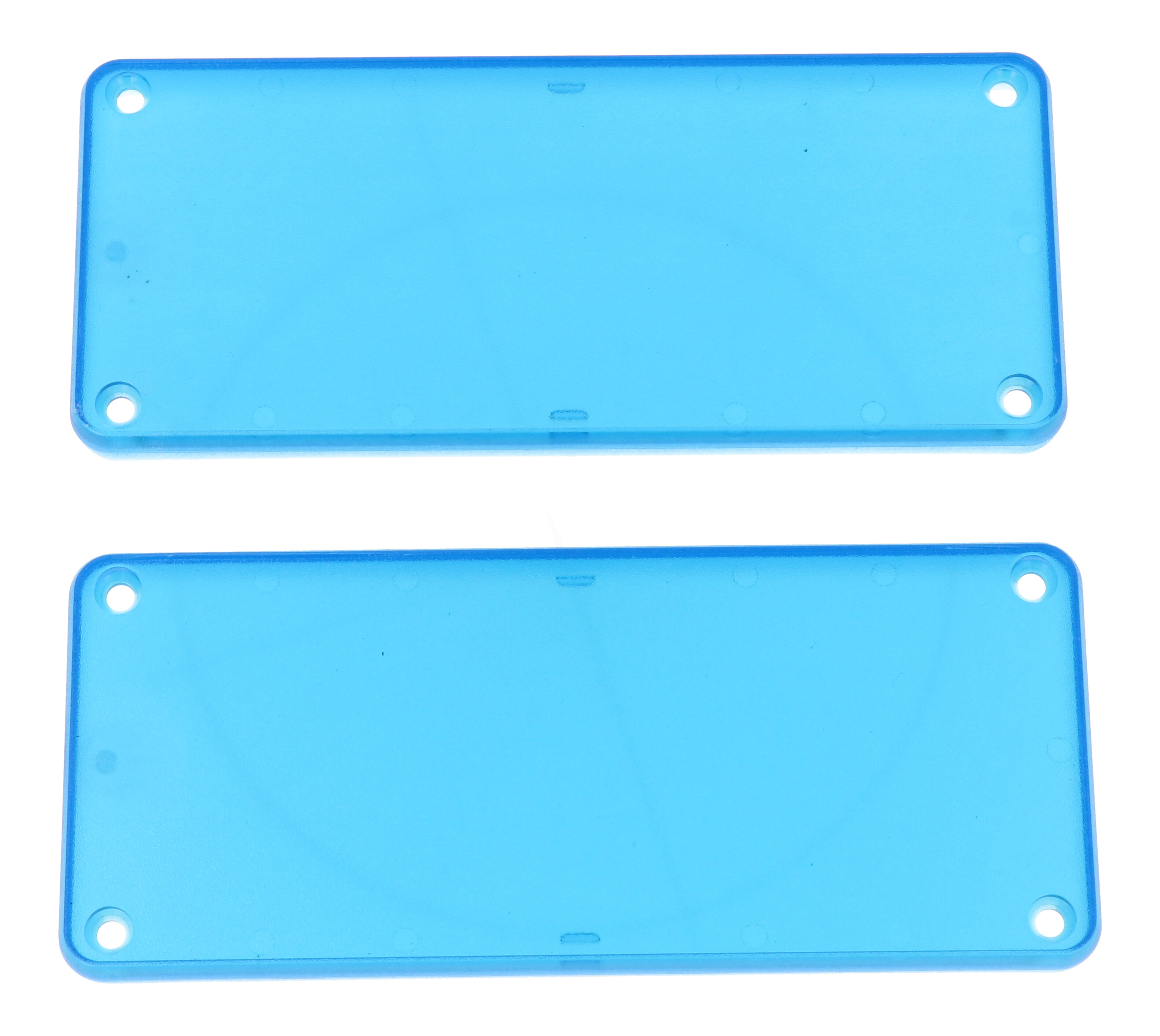 1455QPLTBU — translucent blue plastic solid bezel for 1455Q enclosures- 2/pack