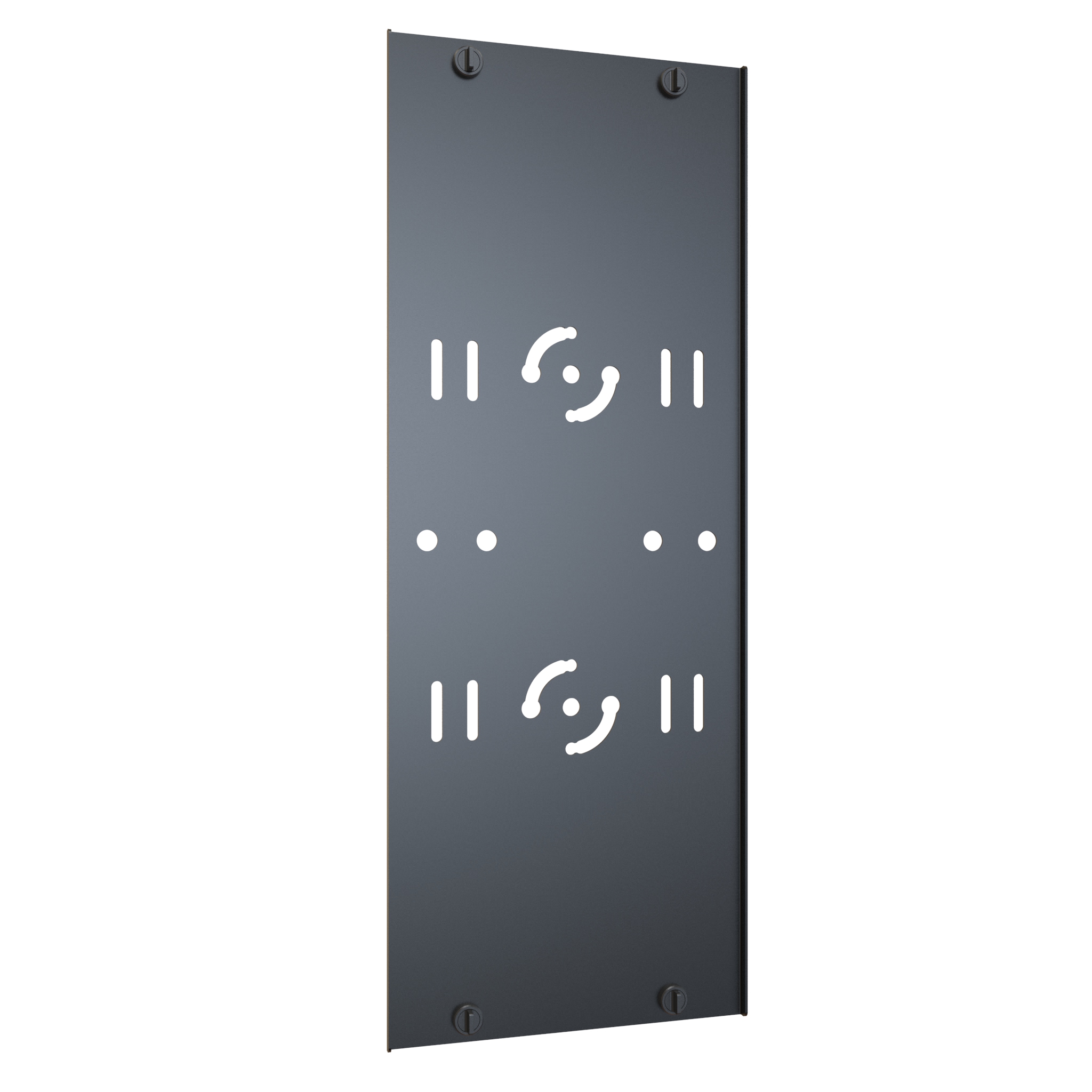 Hammond VFMMD8WH white 8 in wide double-sided vertical cable manager, 44U with hinged finger duct doors
