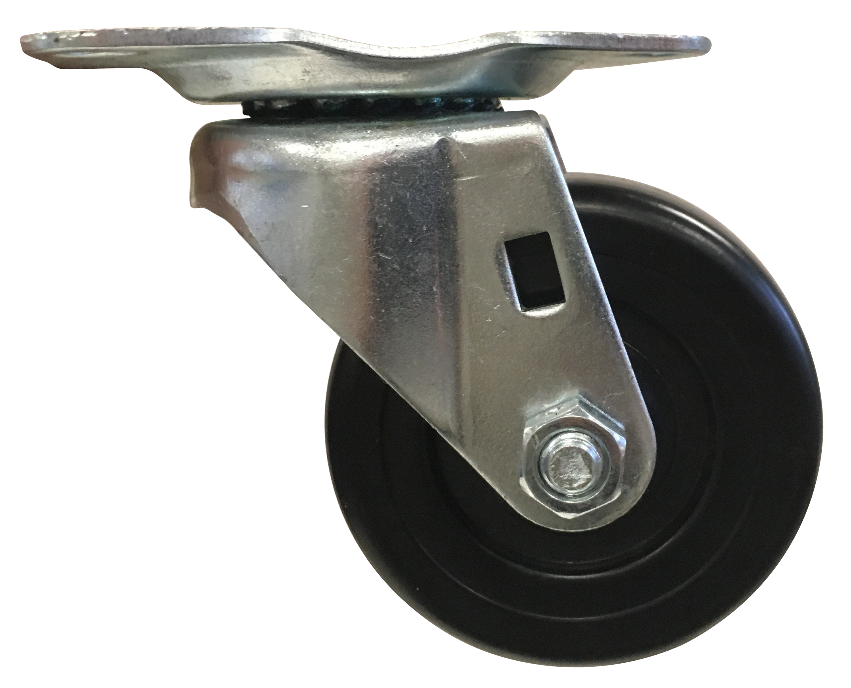 Hammond 1425BH heavy-duty rack and cabinet caster set of four 3.00 in swivel ball bearing casters with zinc plated mounting plates — view 3