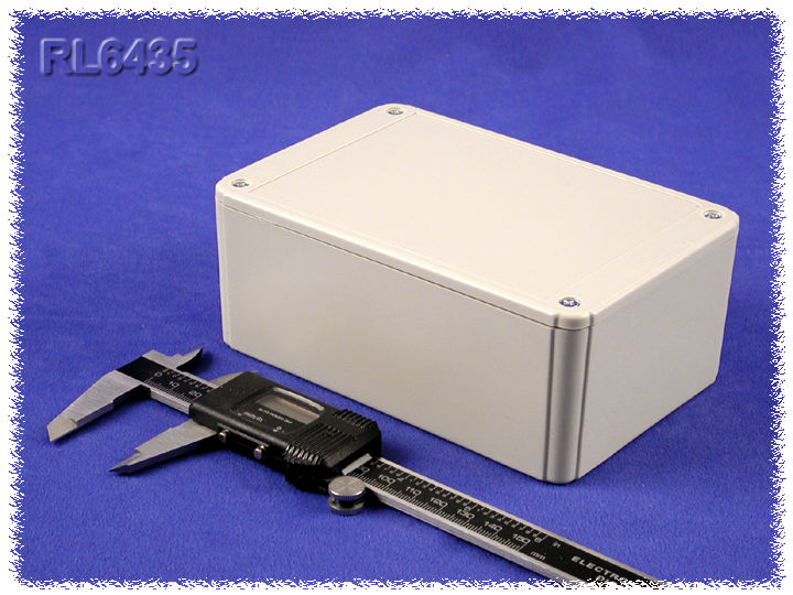 RL6435 light gray ABS plastic project enclosure, 150 x 100 x 60 mm