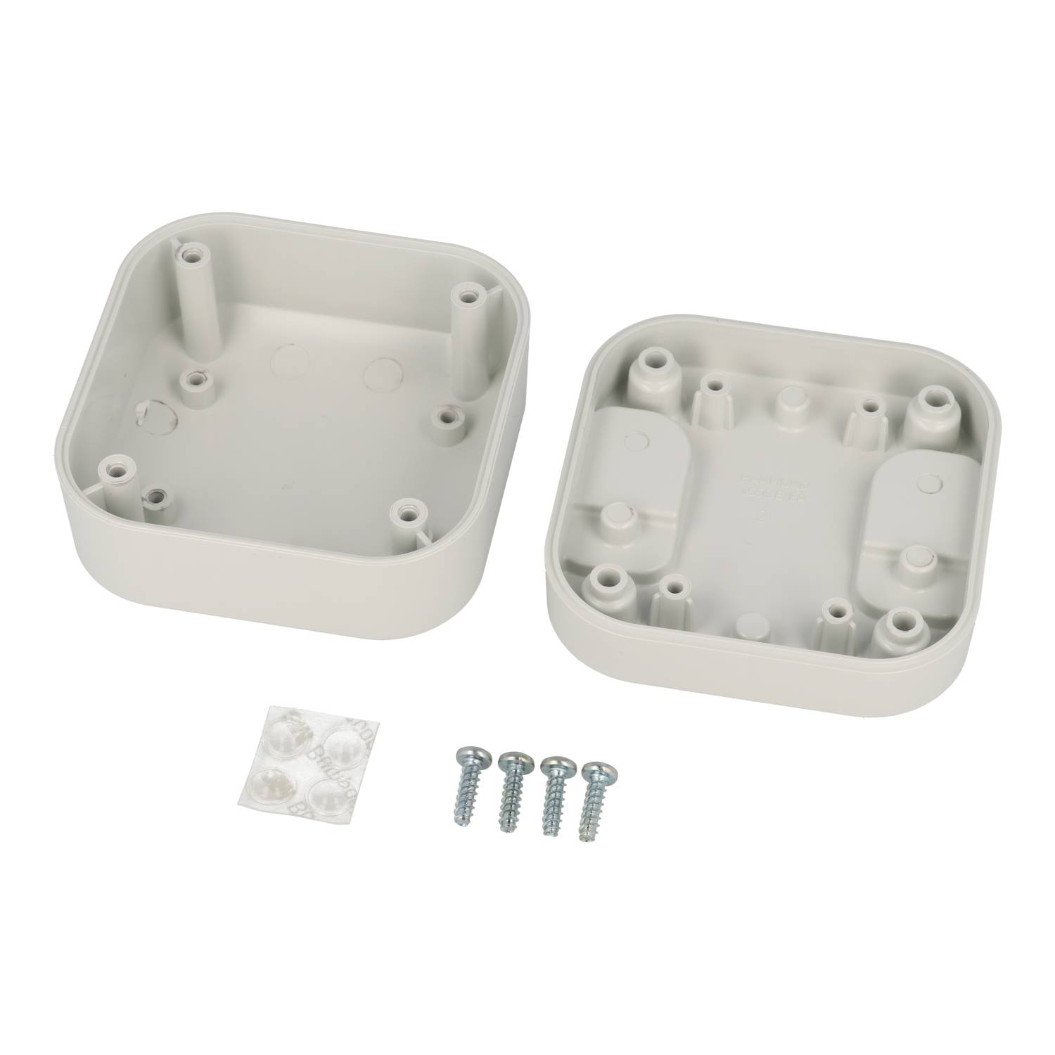 1556BGY light gray flame retardant ABS enclosure, 80 x 80 x 45 mm — view 2