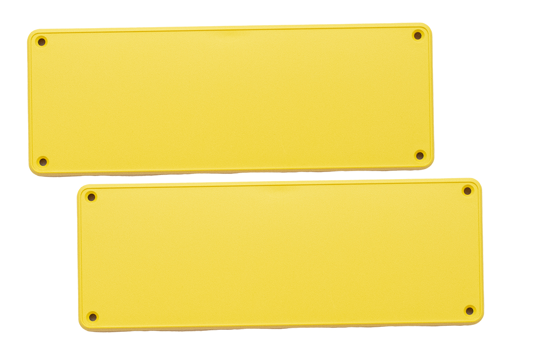 1455UPLY — yellow plastic solid bezel for 1455U enclosures- 2/pack