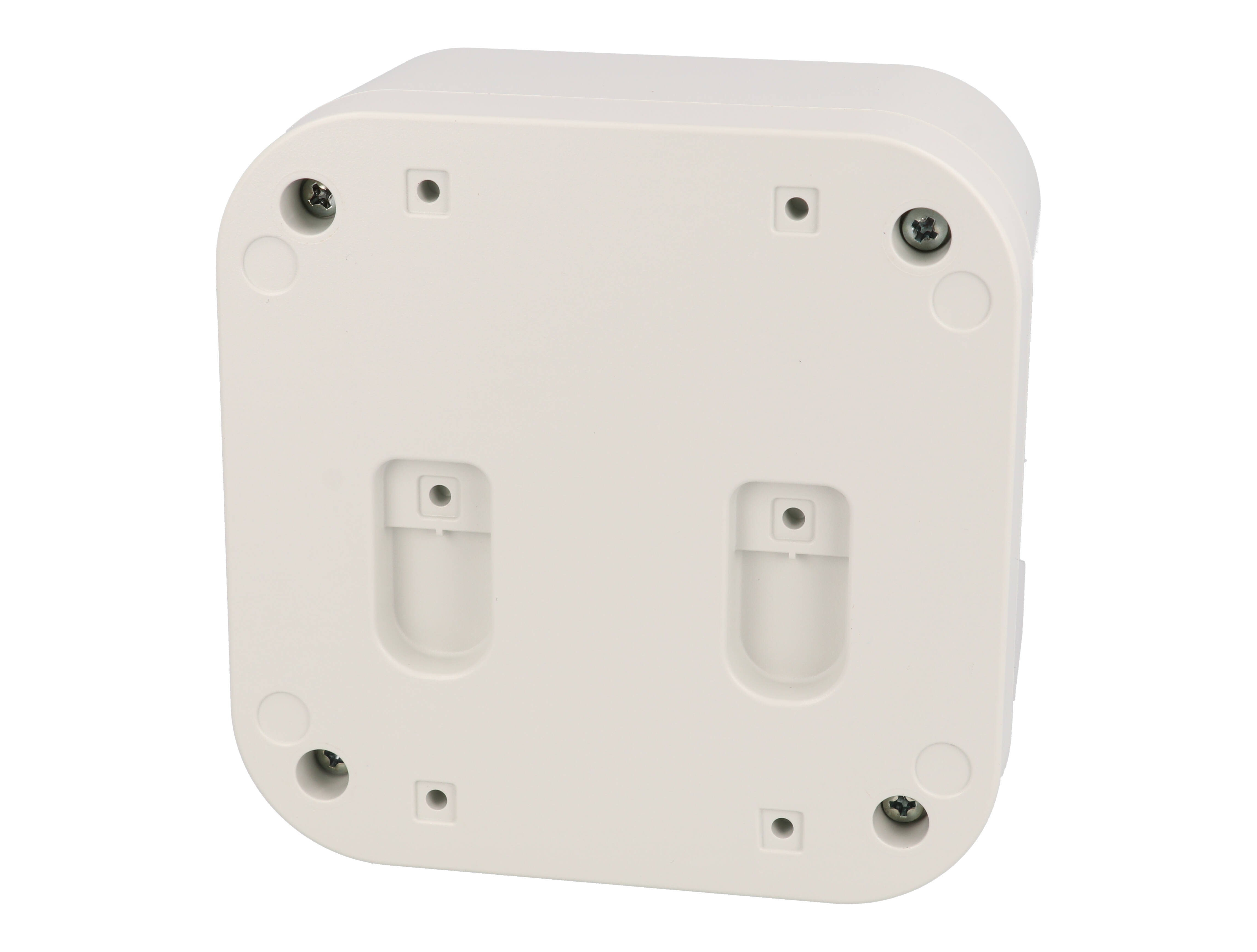 1556DAGY light gray flame-retardant ABS 120 x 120 x 70 mm desktop and wall-mount enclosure with rounded corners