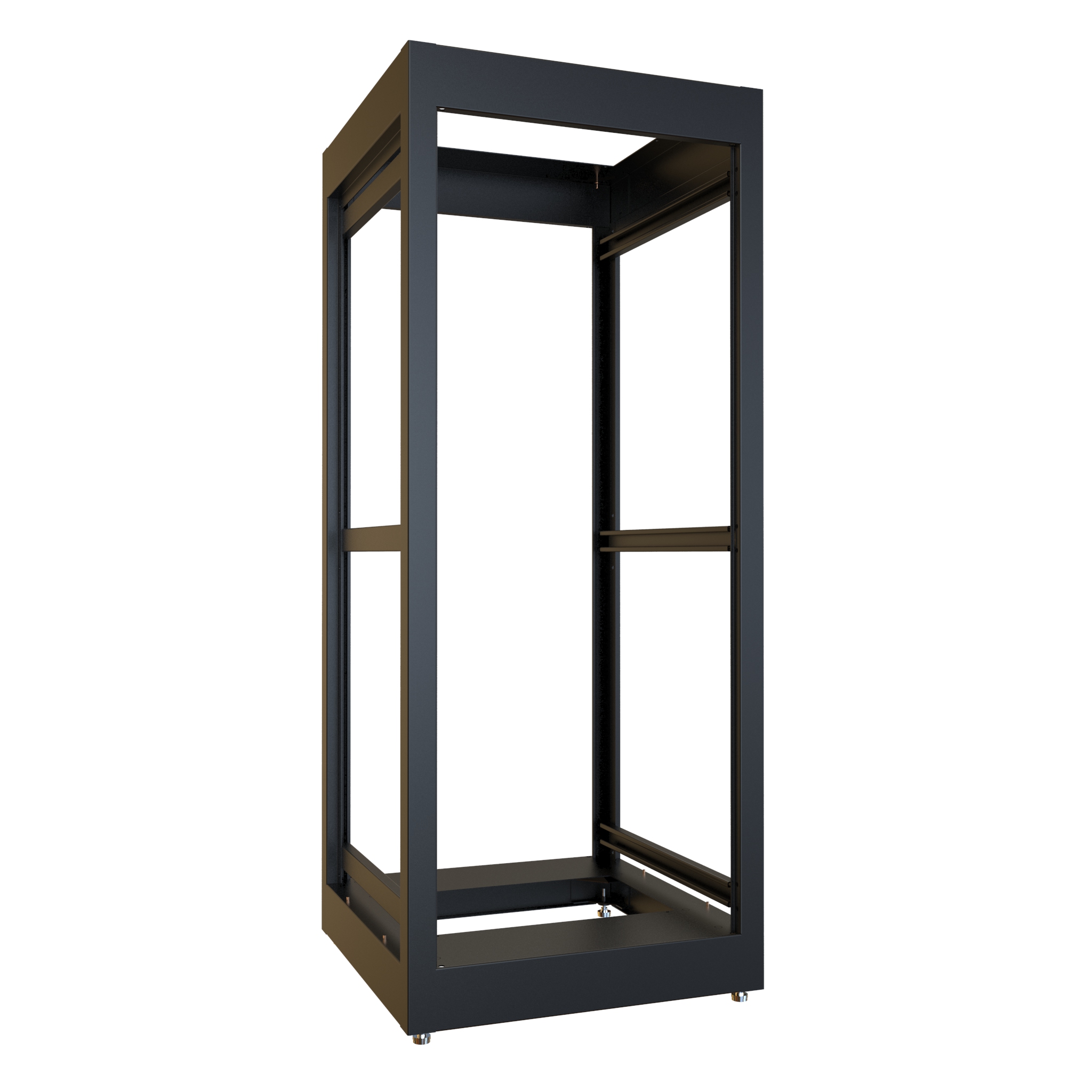 28U Open Cabinet Frame, 23.62 in Deep, Black