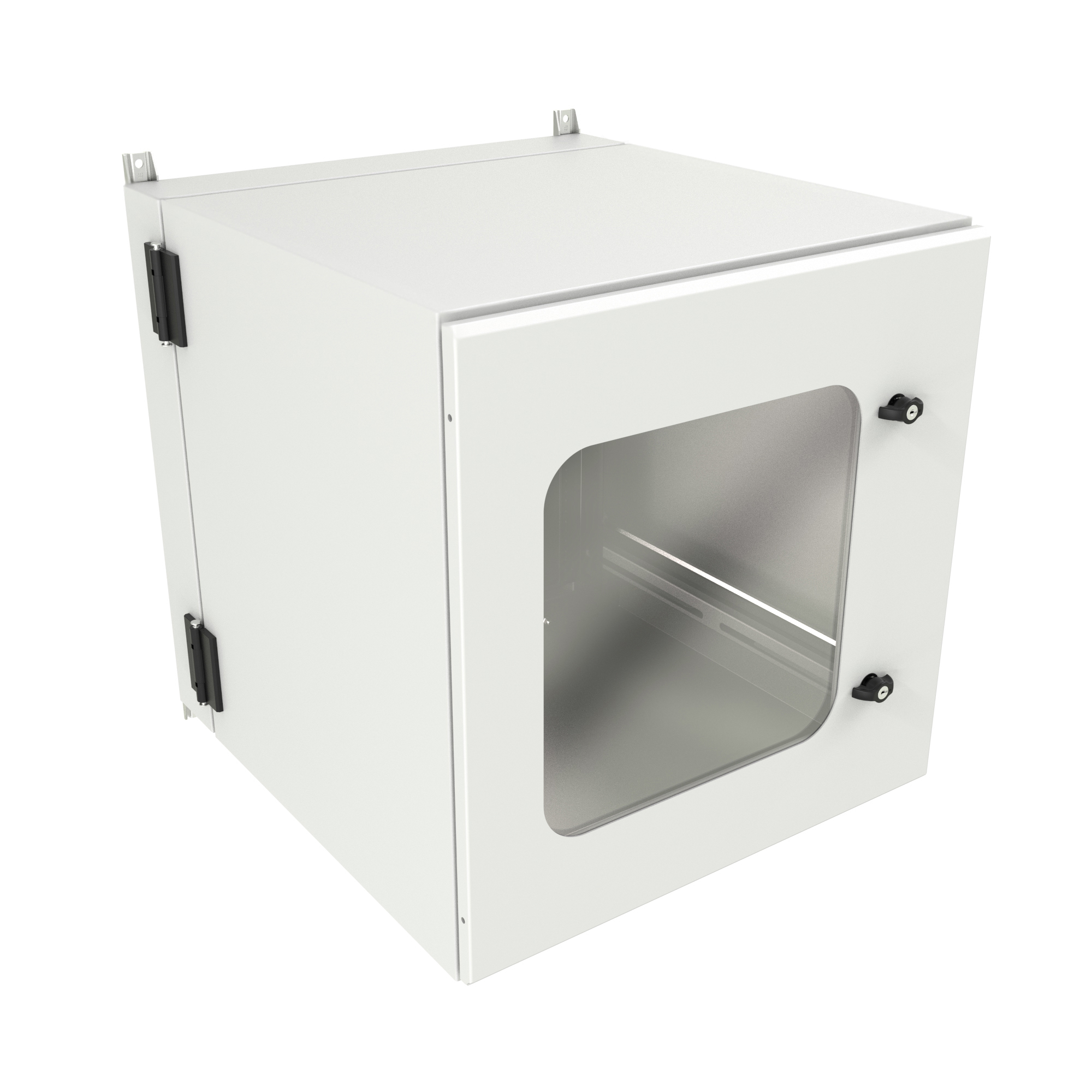 Hammond NWM18U2536SFLG 18U outdoor wall-mount cabinet with solid filter-ready door in light gray finish — view 15