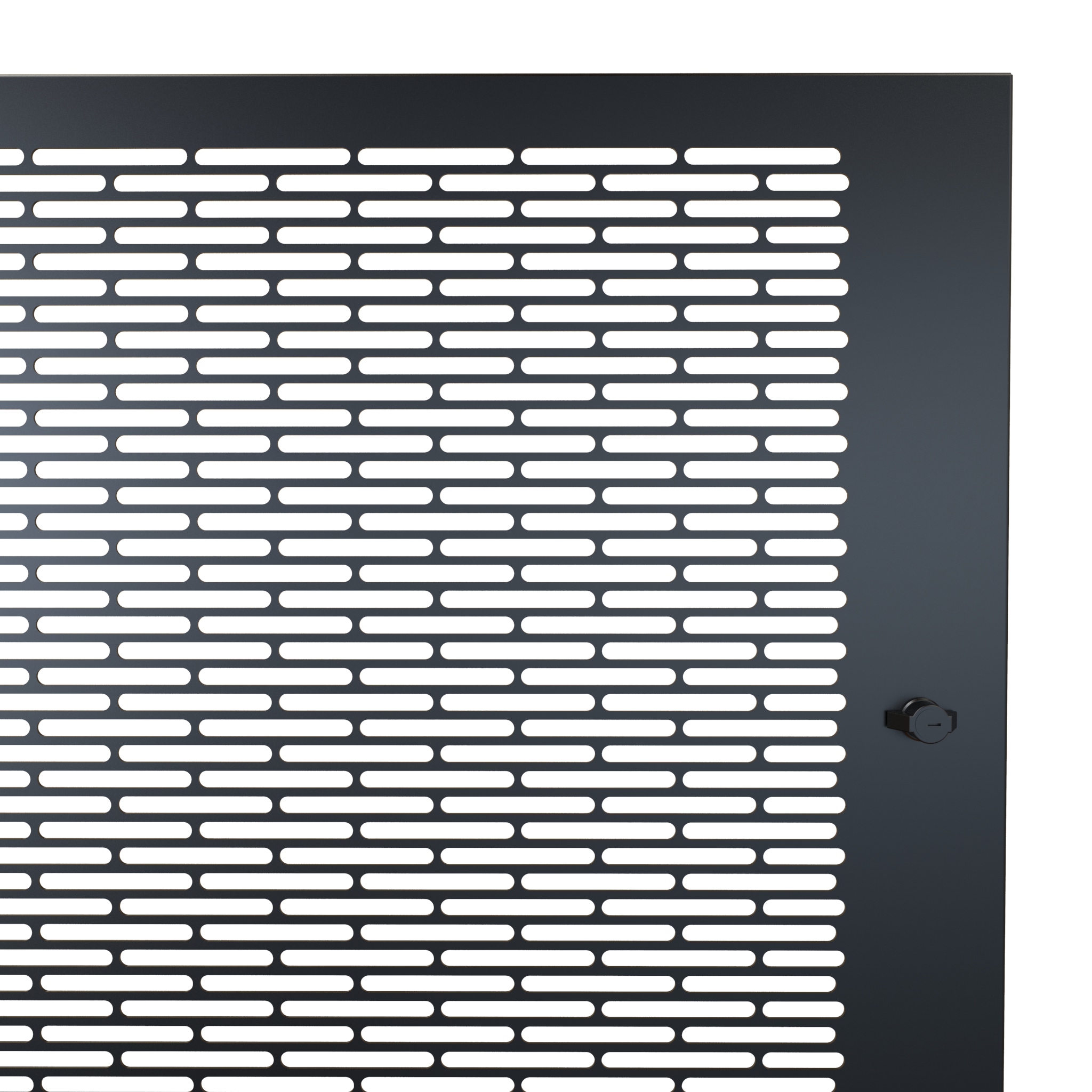 Hammond RCSC19021WDBK1 12U vented acrylic window locking cabinet door in textured RAL9005 black steel for RCSC cabinets
