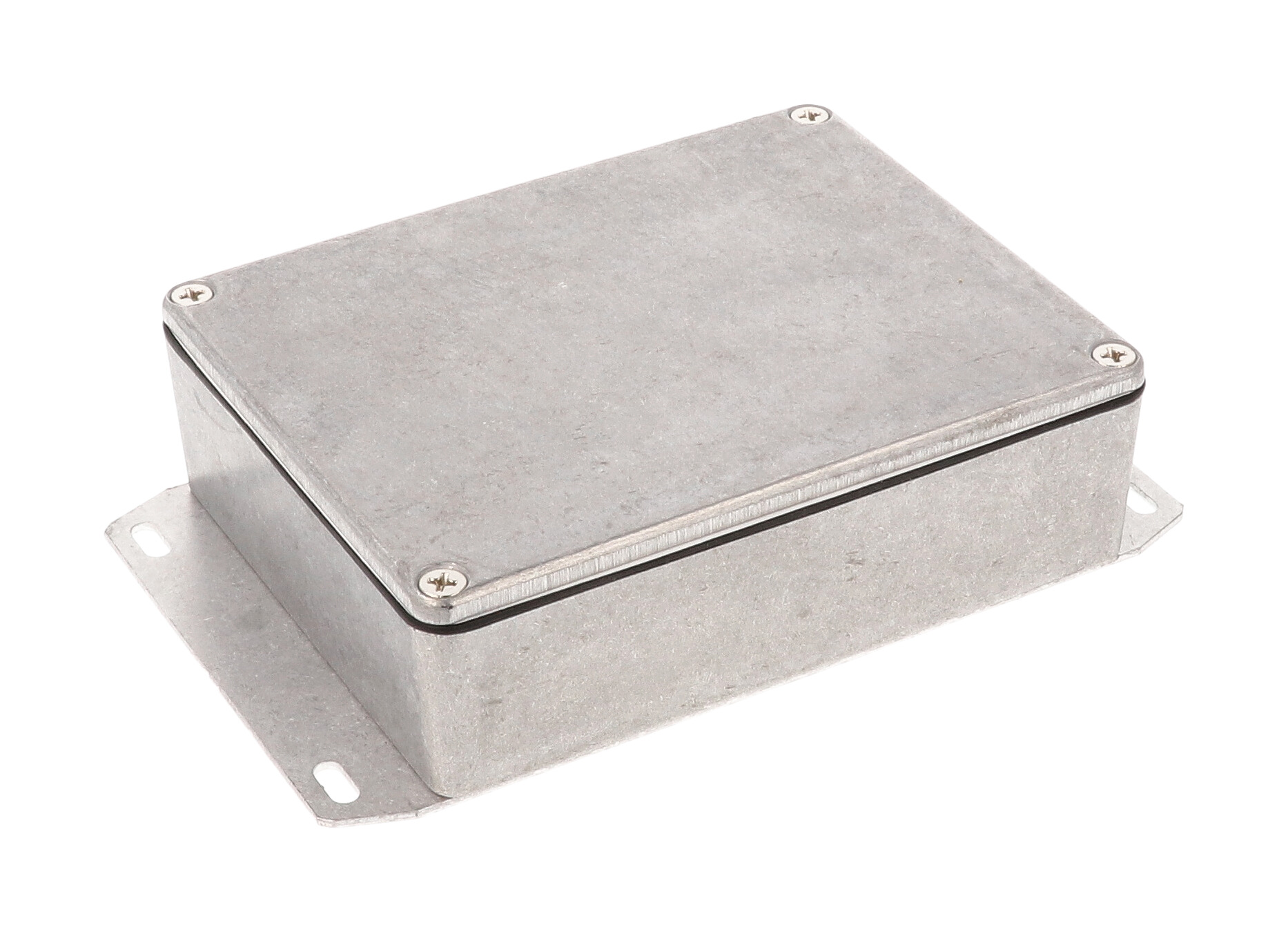 1590WBBF natural aluminum water-tight diecast enclosure with welded flanged bottom plate