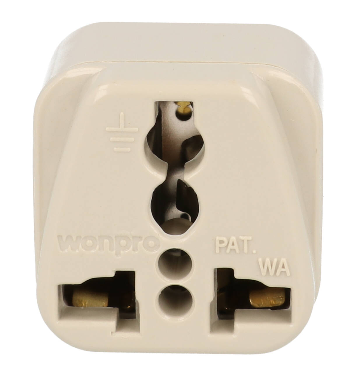 298G8 North American (240V) grounded adaptor plug with plastic shell for plug-in isolation transformers