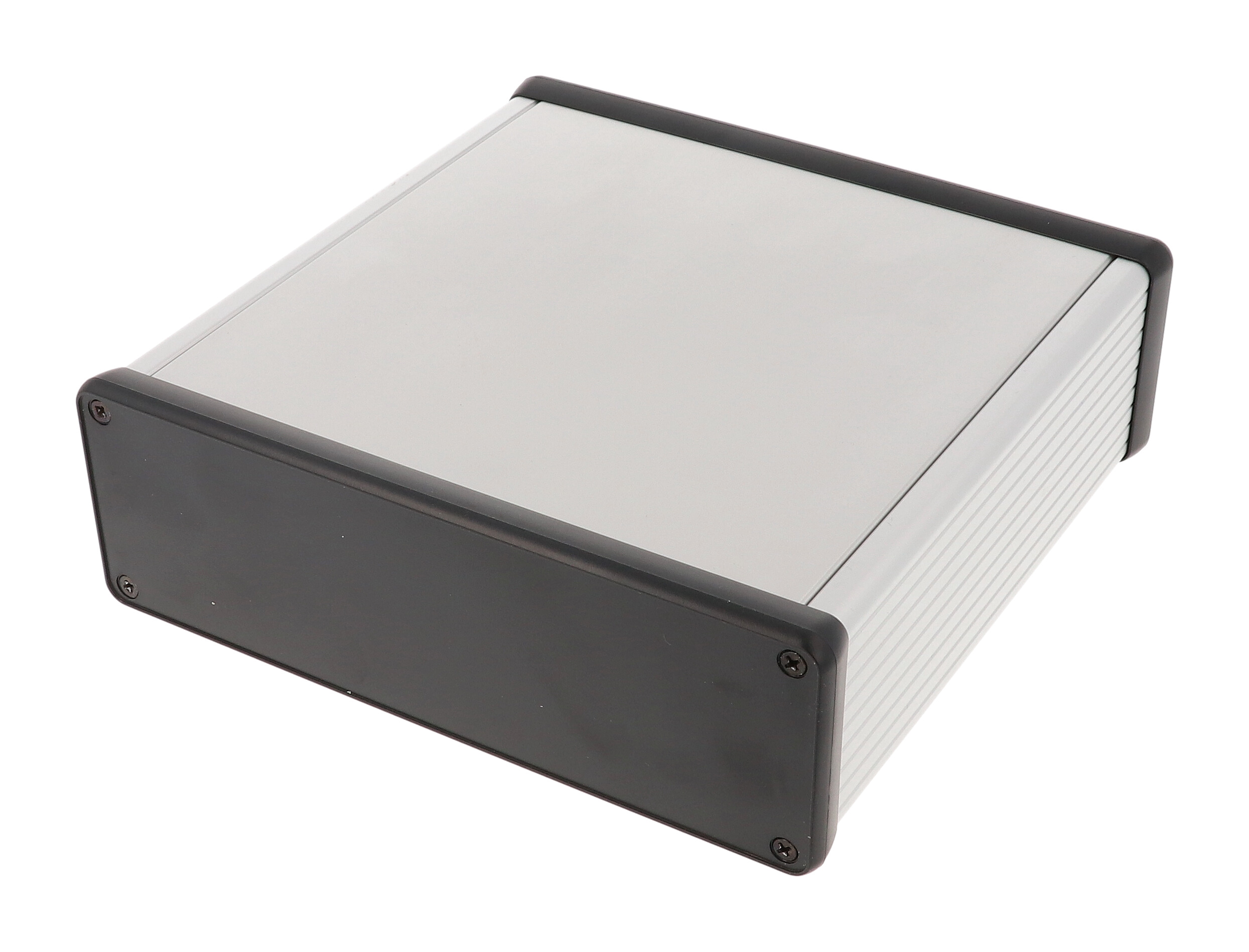 1455T1602 — extruded aluminum enclosure w/ plastic end panels