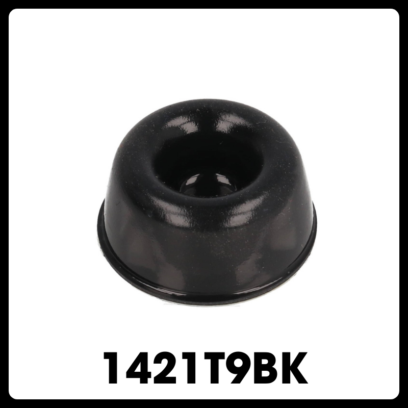 1421T5BK black round hemisphere self-adhesive feet, package of 24