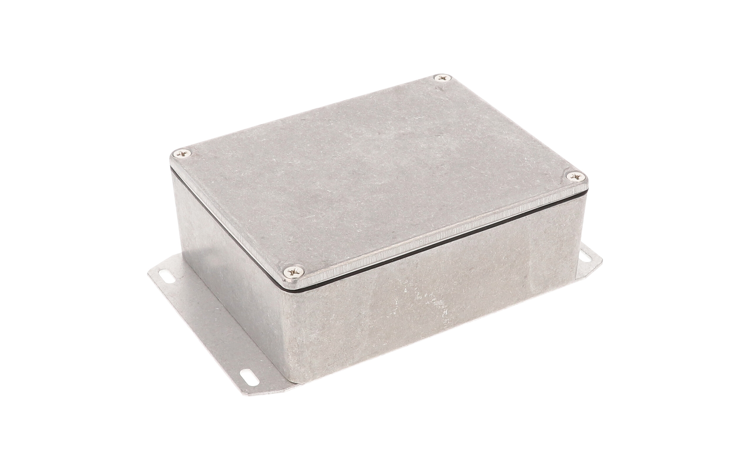 1590WBBSF natural aluminum water-tight diecast enclosure with welded flanged bottom plate