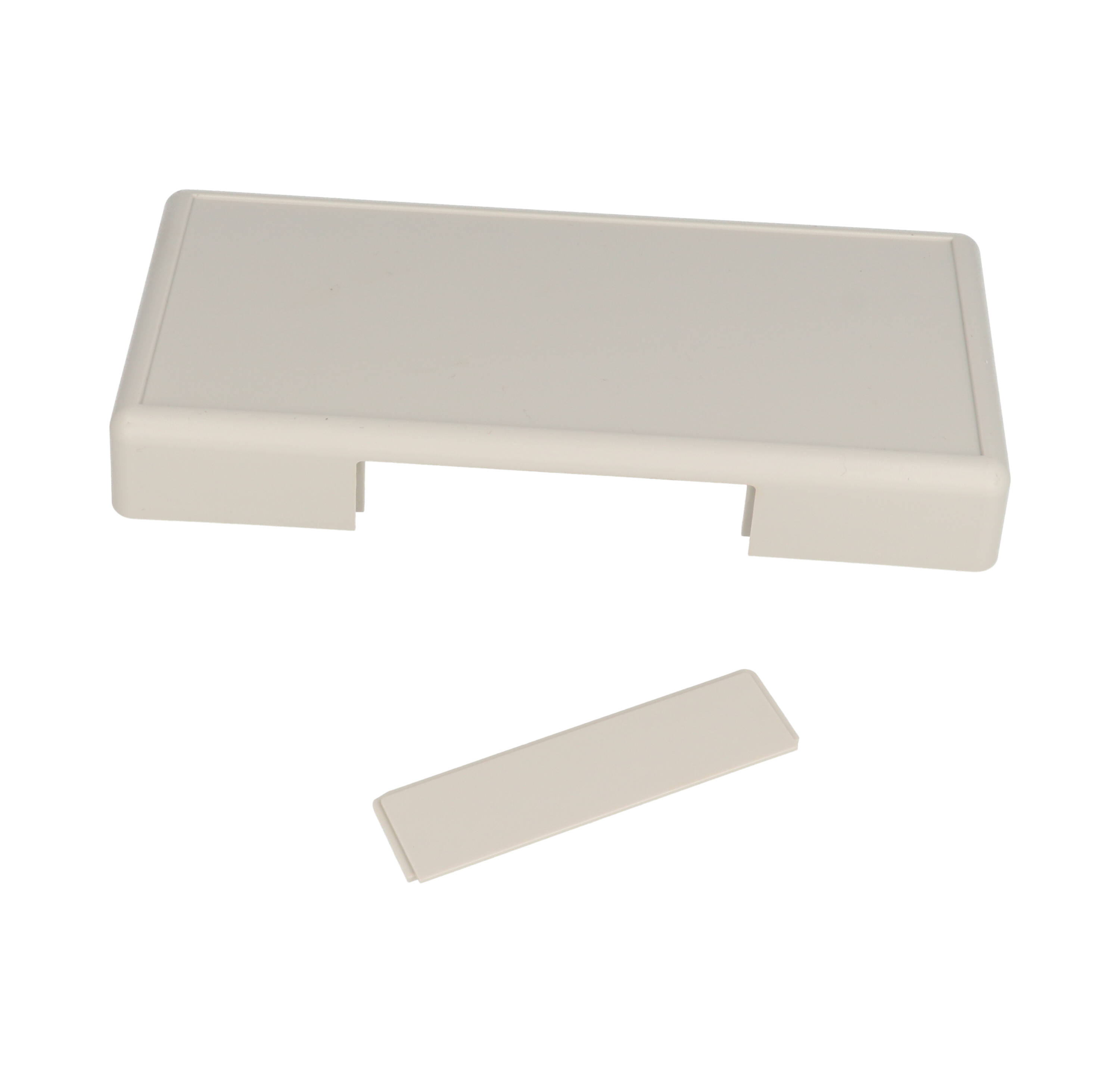 1599ESTSGY light gray short-slope ABS console enclosure, 170 mm wide
