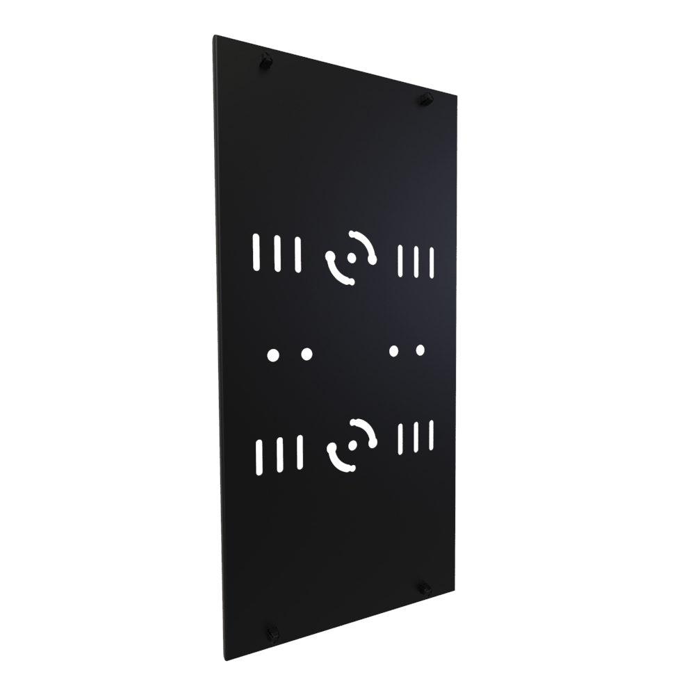 Hammond VFMMD8WH white 8 in wide double-sided vertical cable manager, 44U with hinged finger duct doors