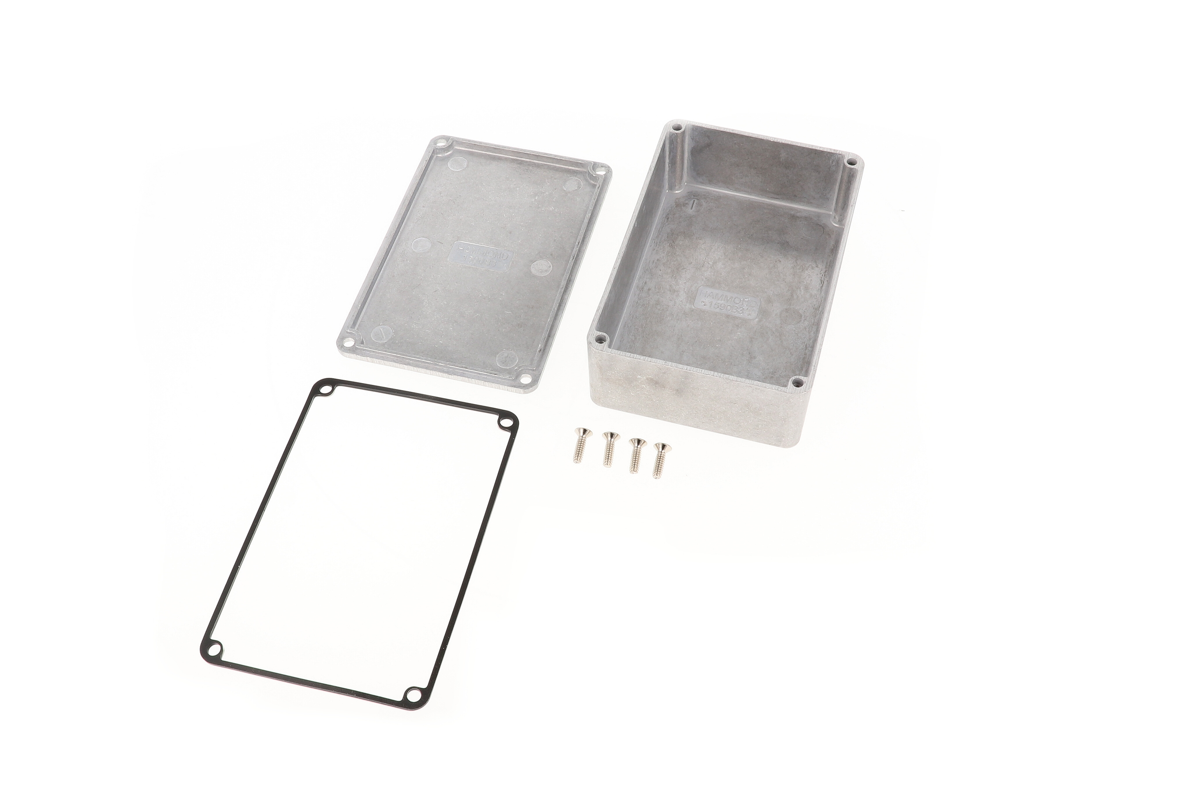1590WB3 natural aluminum IP65 watertight diecast enclosure, 116 x 77 x 38 mm, no mounting flanges