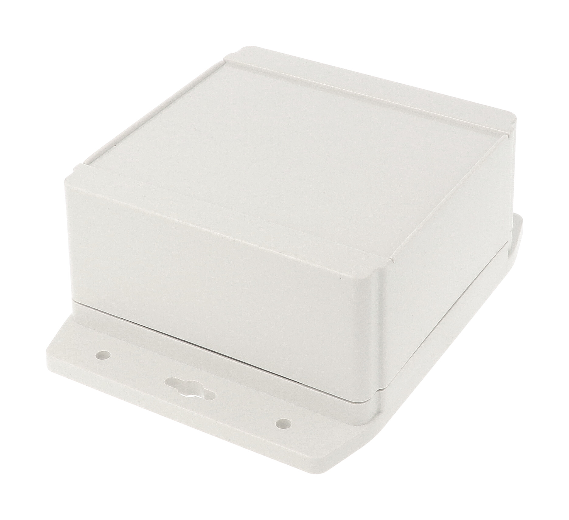 1555NF42GY deep square light grey ABS enclosure with flanged base