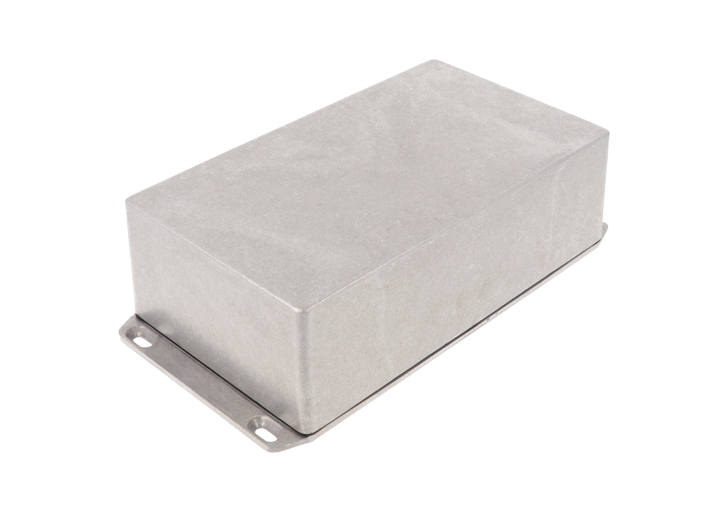 1590WR1FL natural aluminum IP65 water-tight diecast aluminum enclosure with a wall-mounting flanged lid, 192x112x61mm