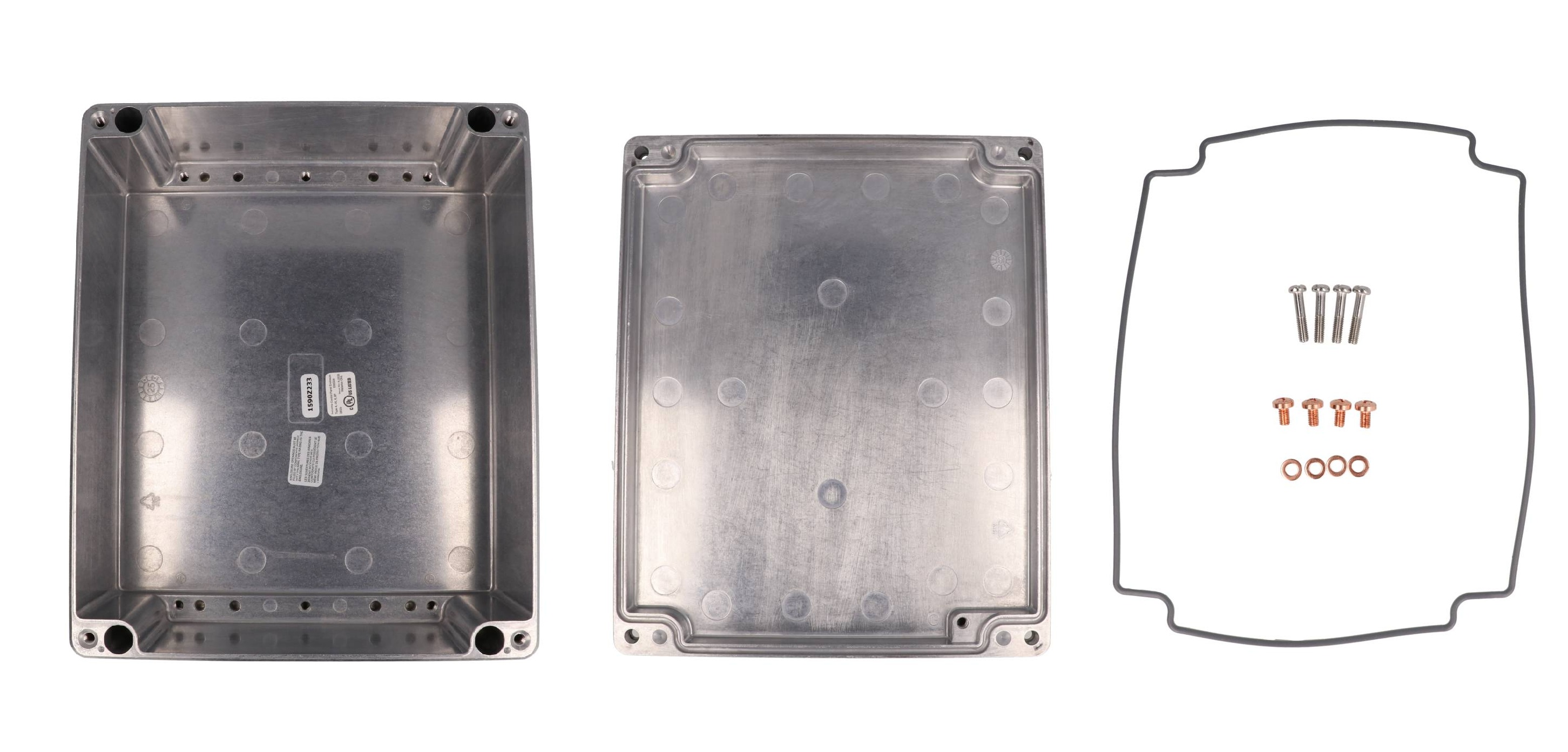1590Z233 natural 280 x 230 mm diecast aluminum watertight enclosure