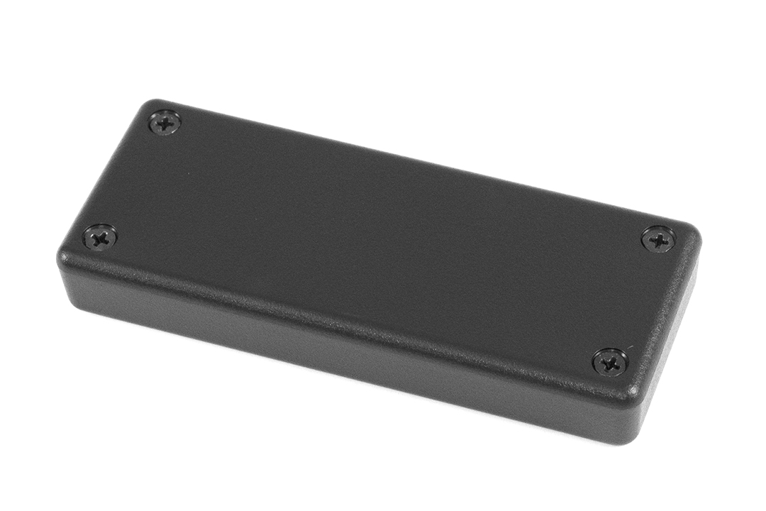 1551UUBK black ABS miniature enclosure, 100 x 40 x 15 mm