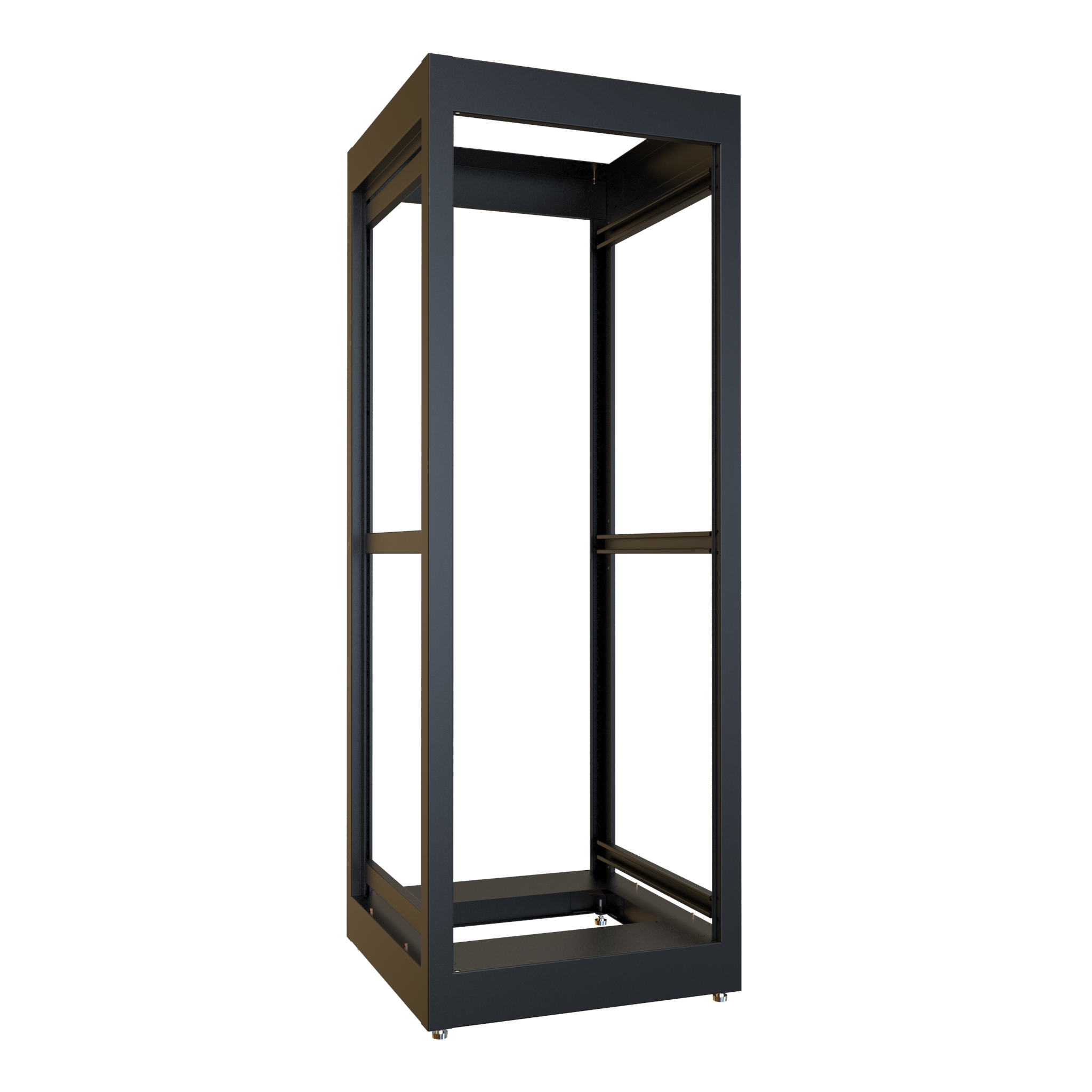 32U Open Cabinet Frame, 23.6 in Deep, Black