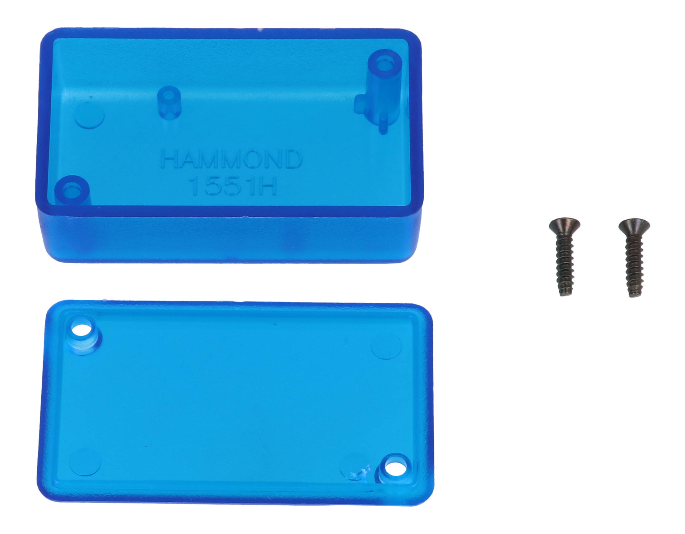 Hammond 1551HTBU translucent blue ABS plastic miniature enclosure, 60 x 35 x 20 mm