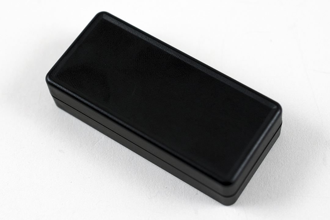 1551CBK black ABS subminiature enclosure, 65 x 30 x 15.5 mm