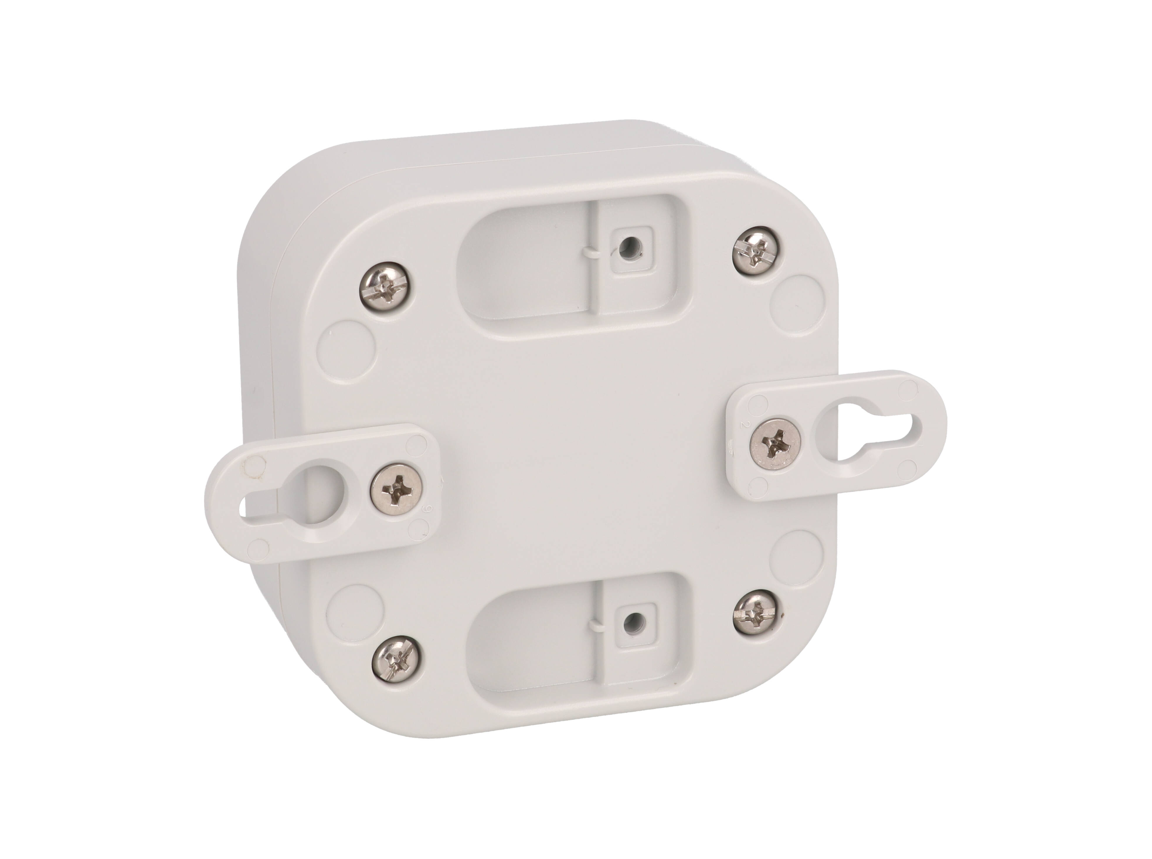 1557B2GY light gray RAL7035 polycarbonate watertight enclosure, 80 x 80 x 45 mm