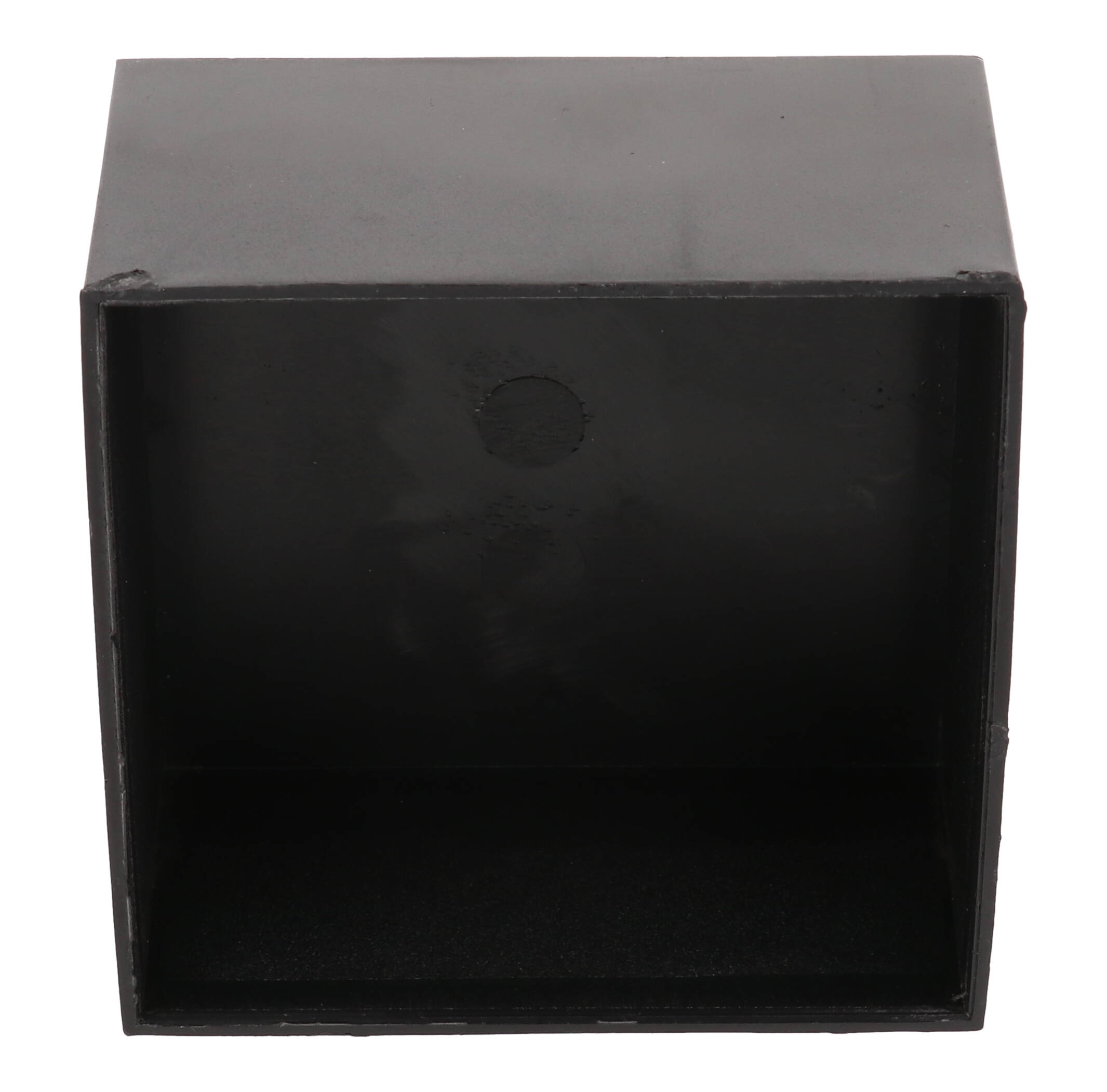 1596B114 black ABS square potting box, 75 x 75 x 40 mm, open top