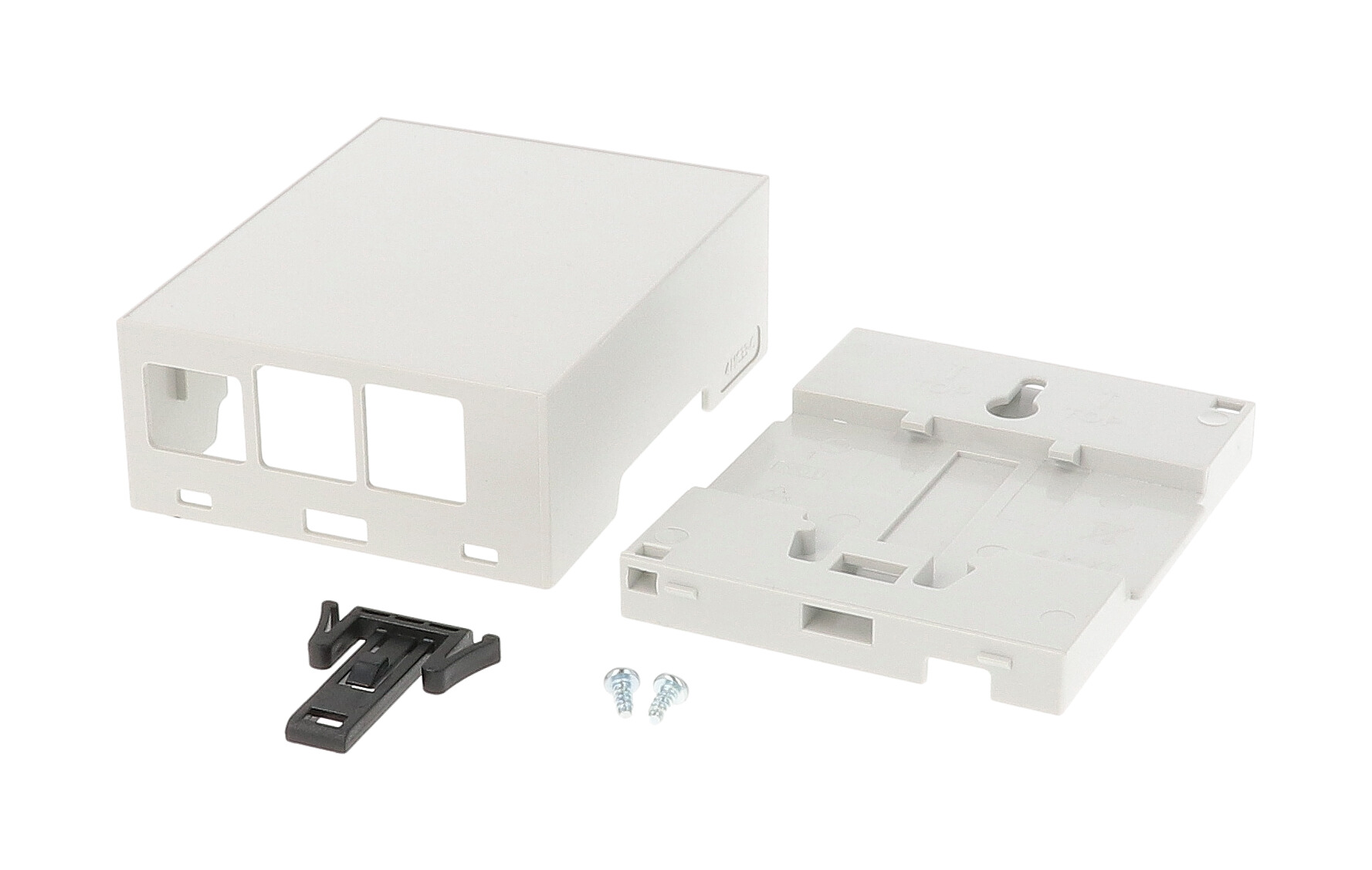 1597KIT4MCPI3 compact light grey DIN rail enclosure kit for the Raspberry Pi 3