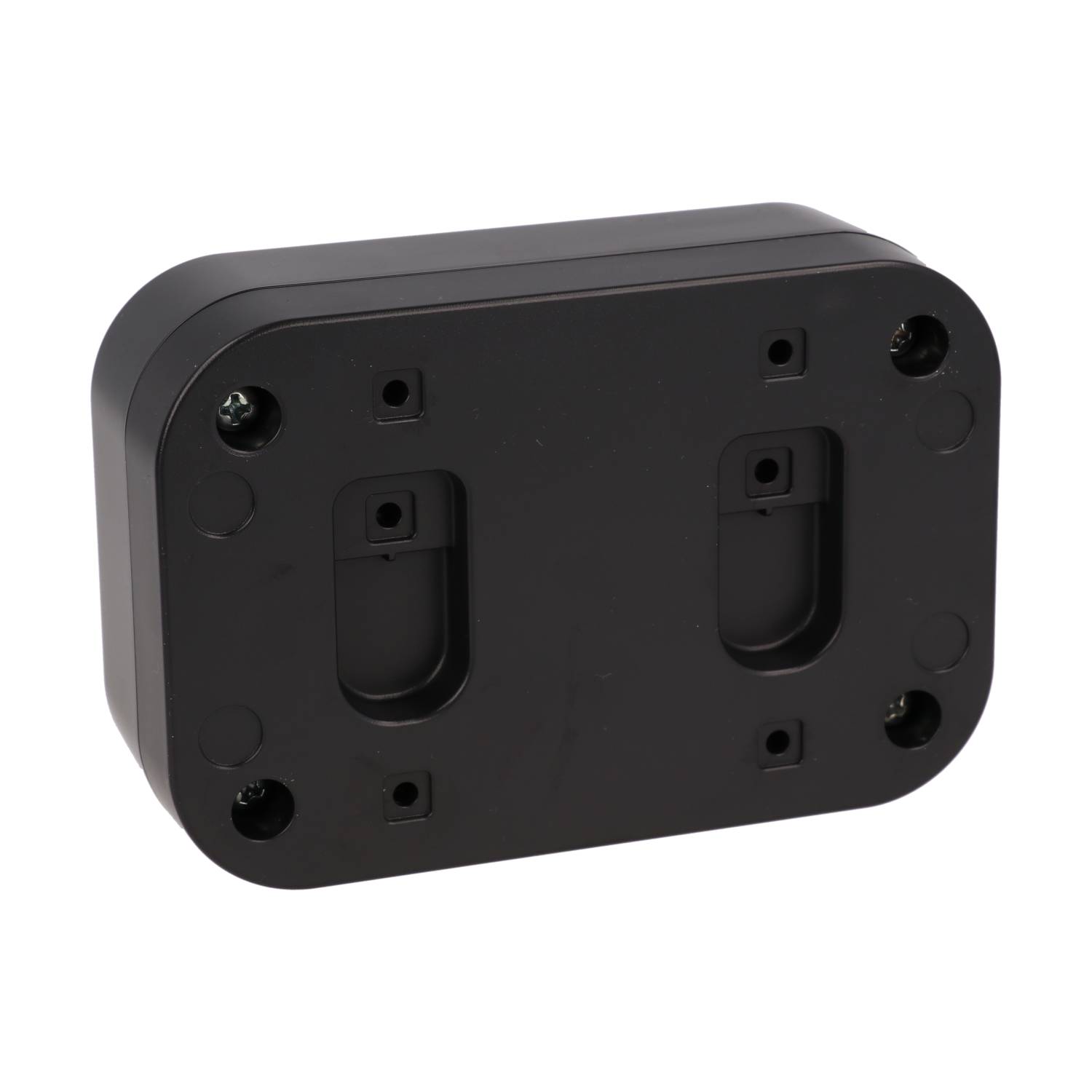 1556CBK black flame-retardant ABS 120 x 80 x 45 mm desktop and wall-mount enclosure with rounded corners