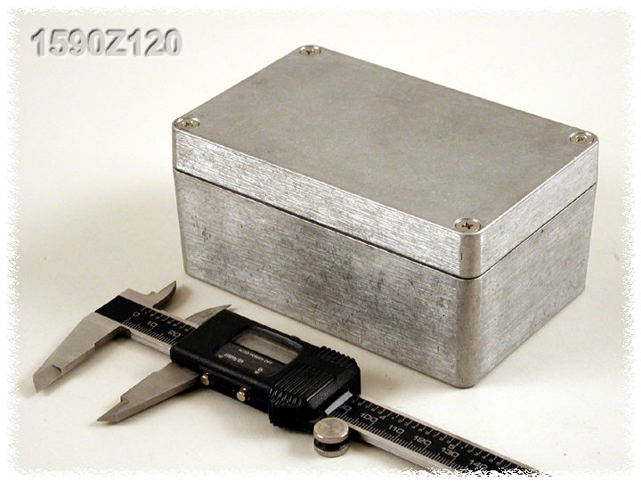 1590Z120 natural unpainted diecast aluminum enclosure, 125 x 80 x 59 mm