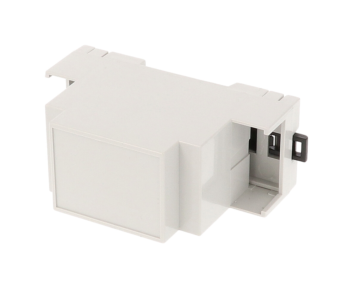 1597DIN2MC53 light grey DIN 2 closed-top DIN rail enclosure with closed terminals