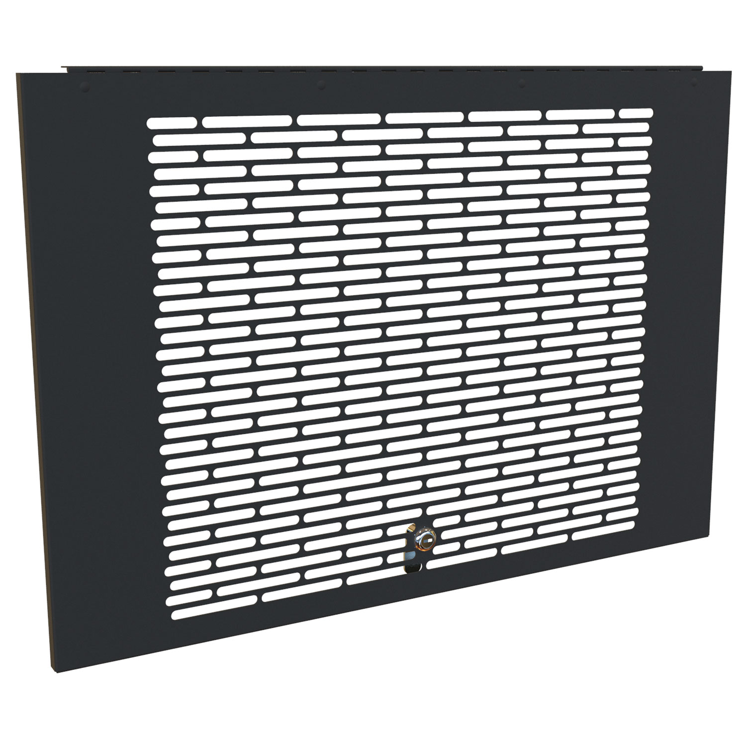 Hammond SDC9USD 9U cable entry/fan locking door in textured black steel for SDC wall mount cabinets