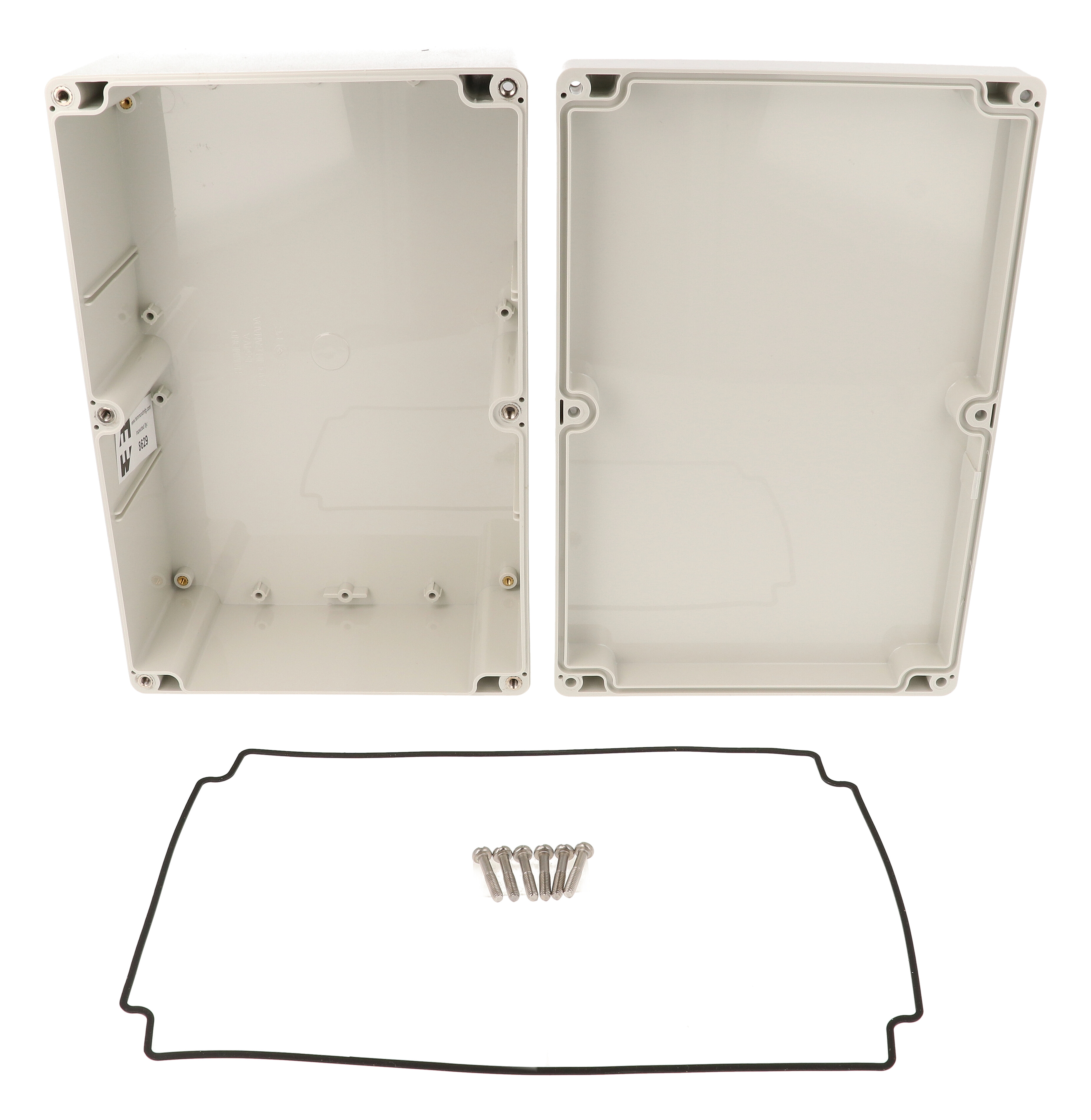 1554VAGY light gray ABS watertight enclosure, 240 x 160 x 90 mm