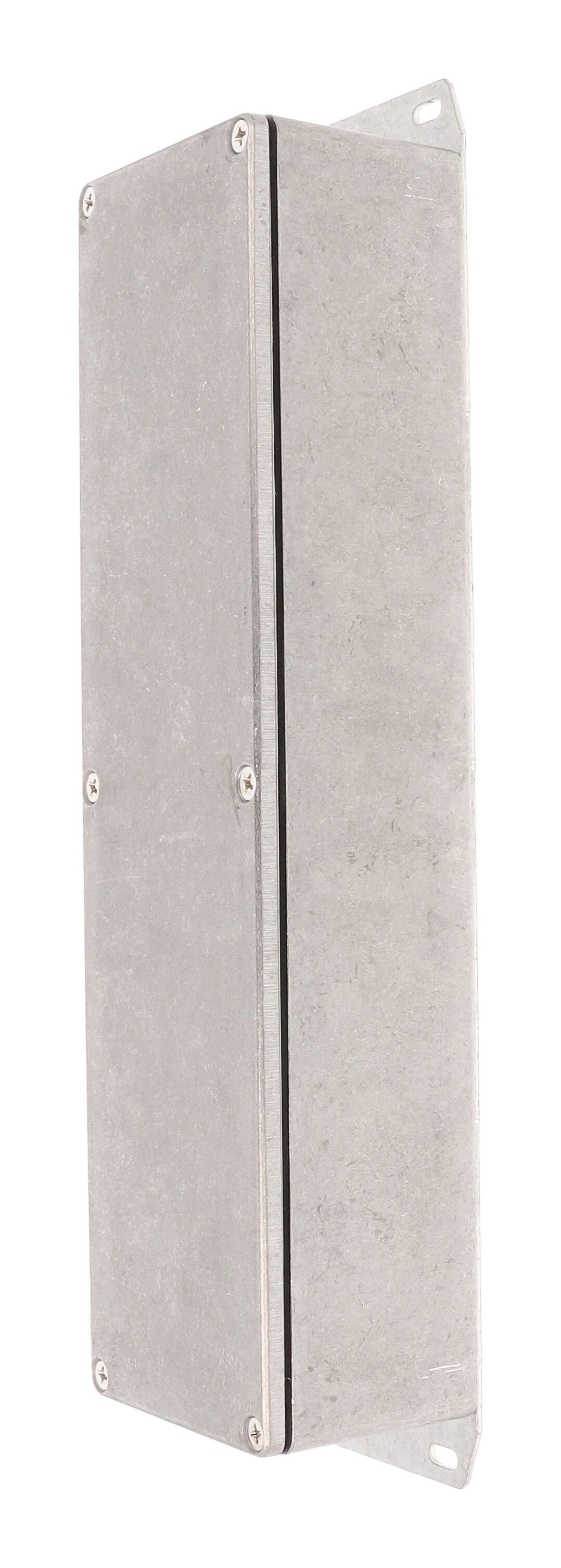 1590WBXF natural aluminum 10 inch watertight diecast enclosure with flanged bottom plate