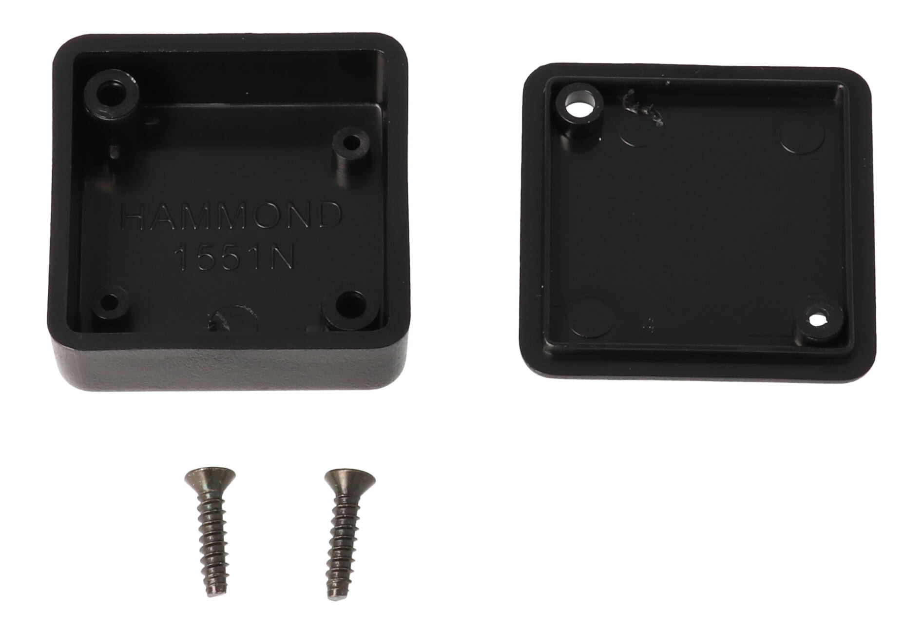 1551NBK black ABS low-profile miniature enclosure, 35 x 35 x 15 mm