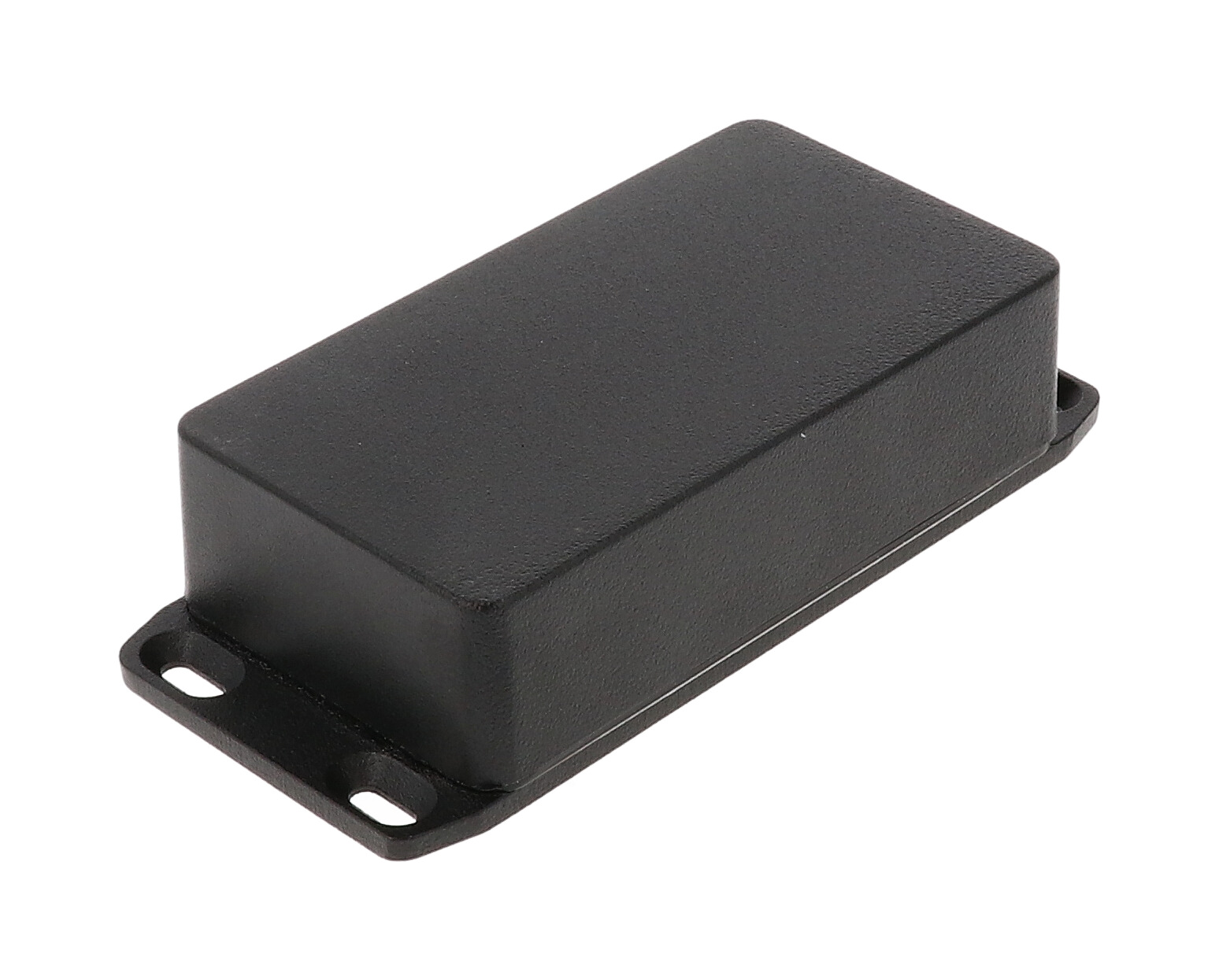 1590WBFLBK black textured water-tight diecast aluminum enclosure with flanged mounting lid